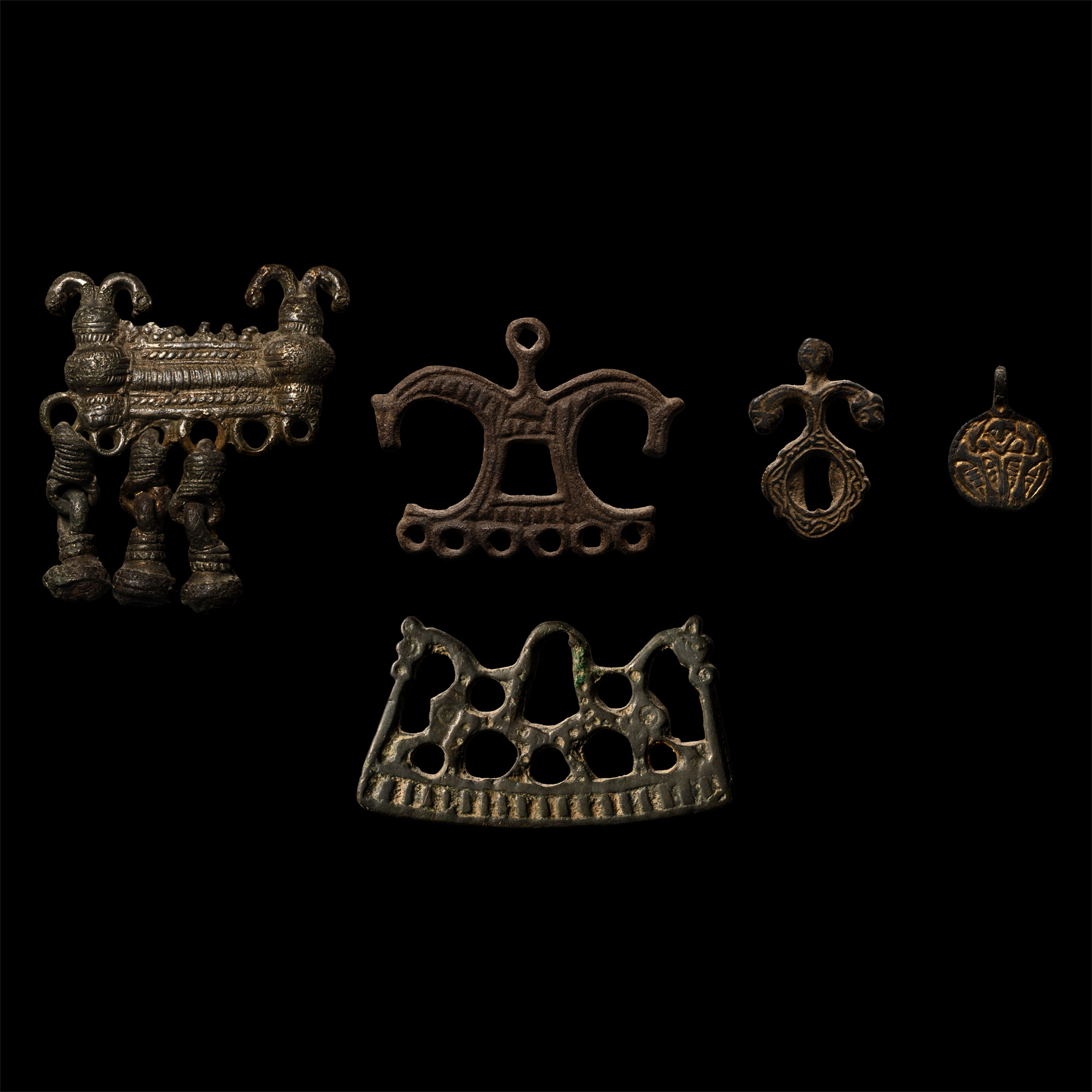 Viking Age Bronze Pendant Collection Display
