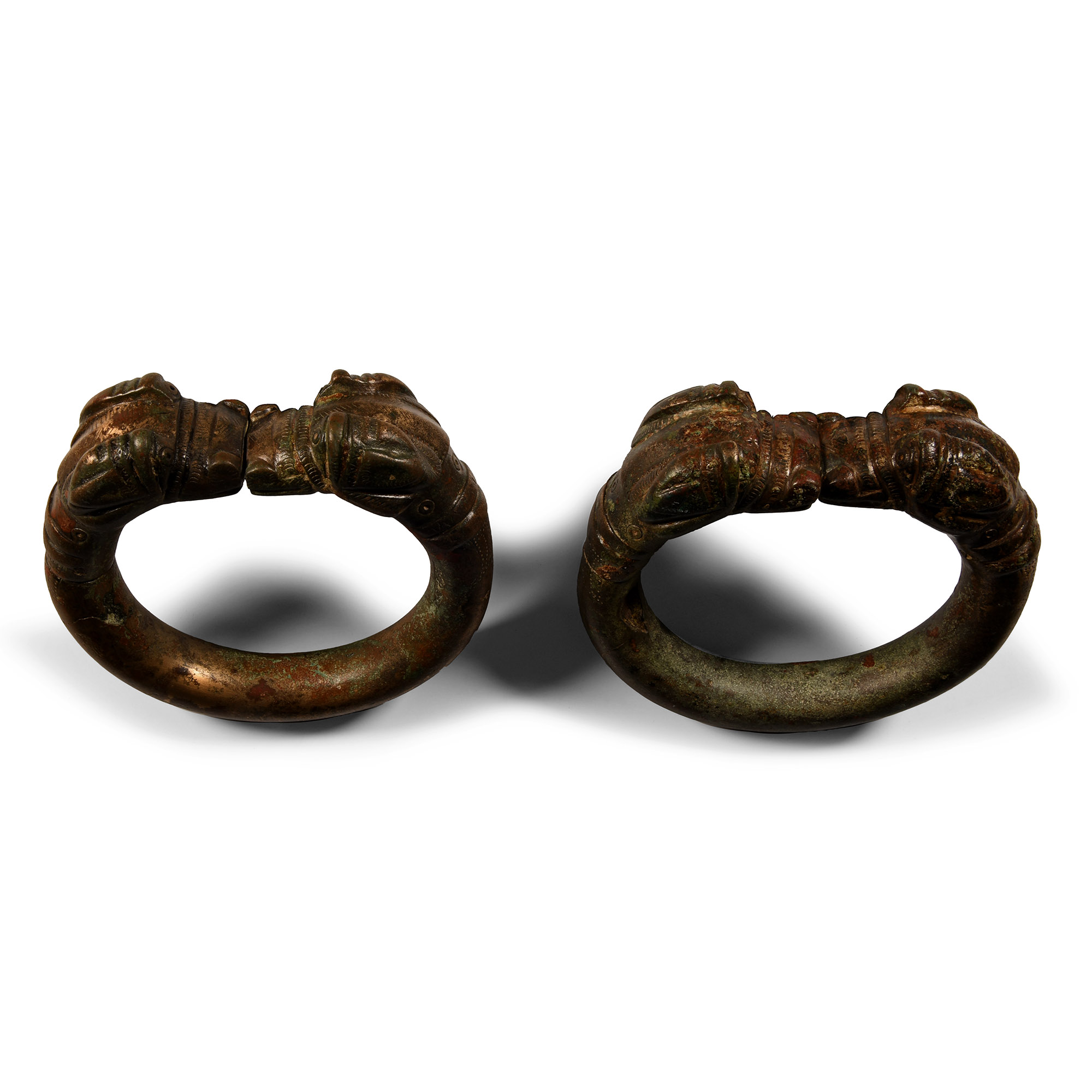 Large Luristan Armlet Pair with Lion Terminals