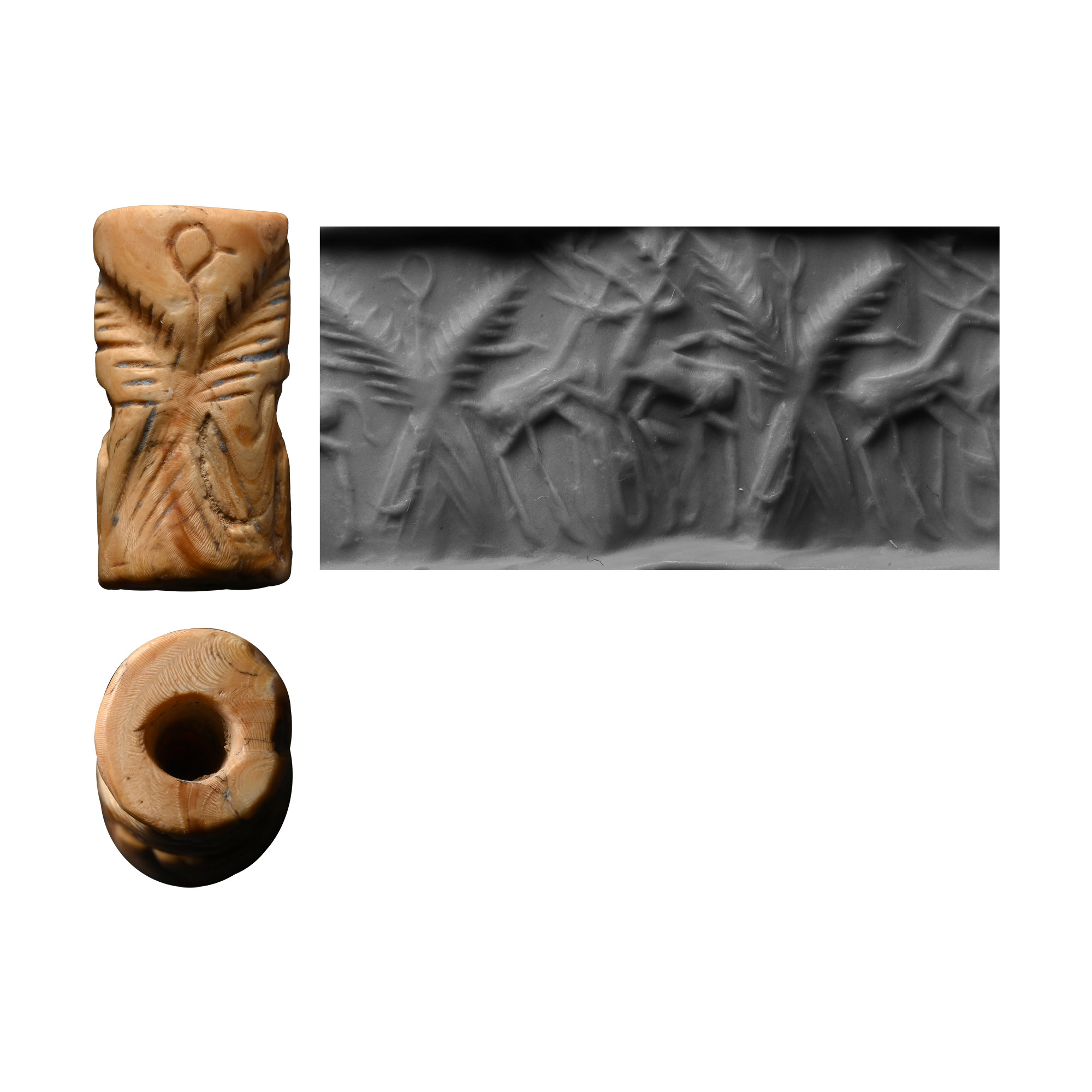 Sumerian Stone Cylinder Seal with Eagle