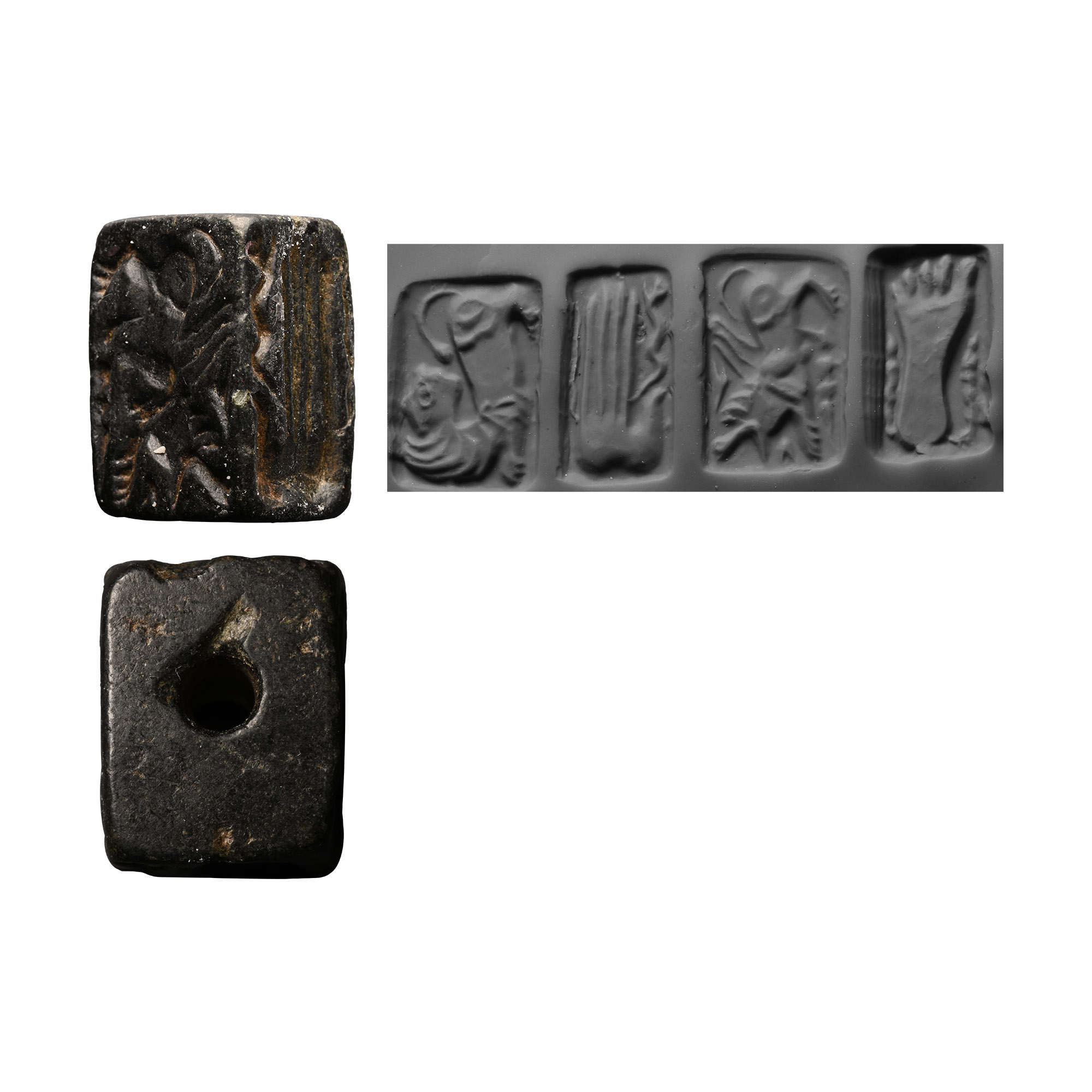 Urartian Black Stone Four-Sided Stamp Seal
