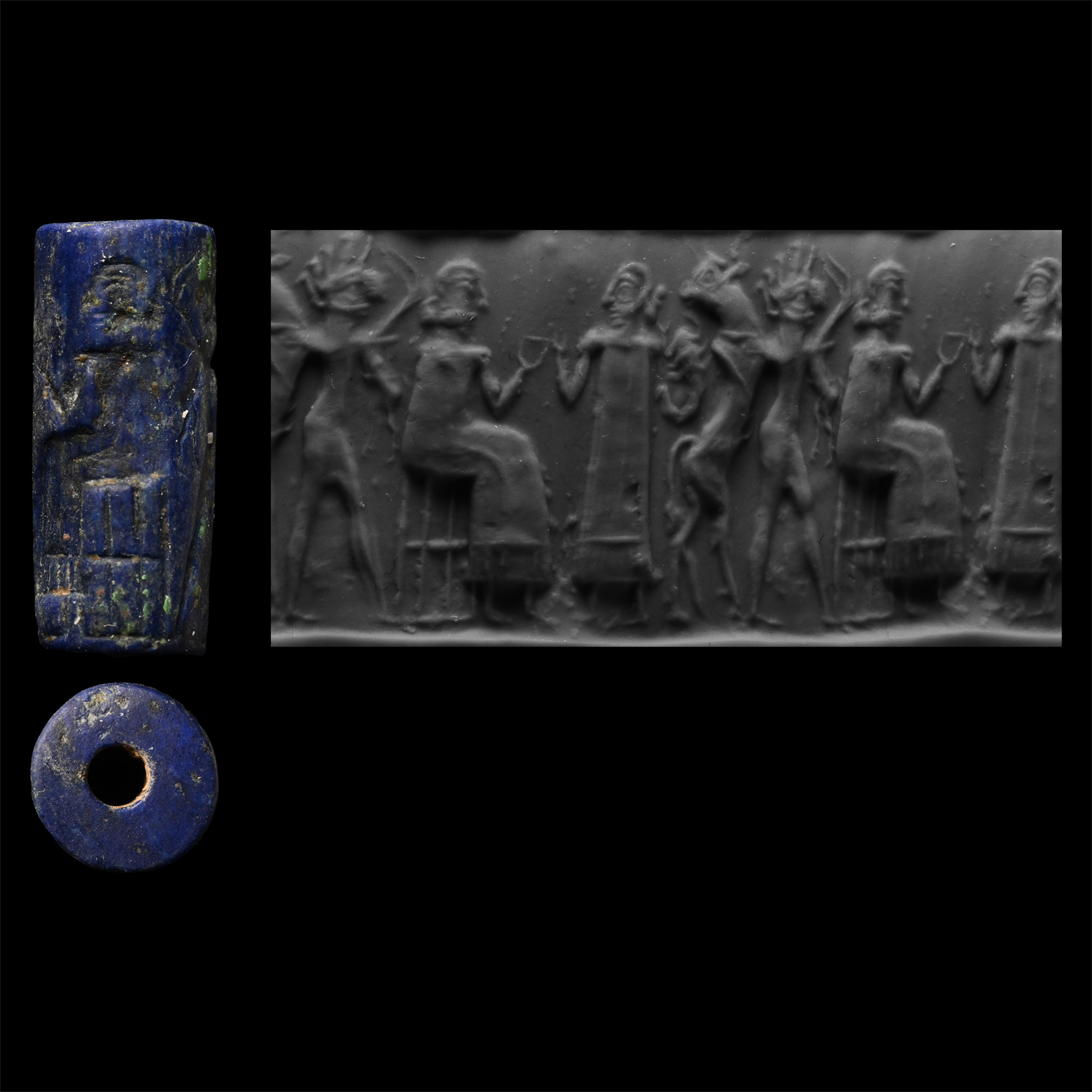 Early Dynastic Lapis Lazuli Cylinder Seal