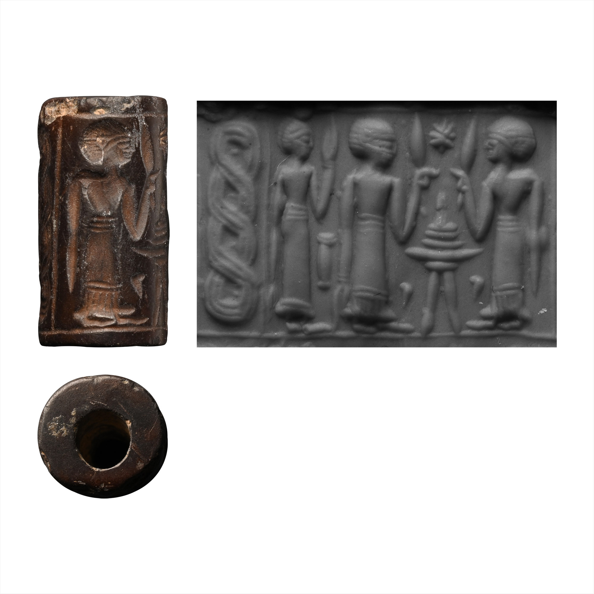 Western Asiatic Old Babylonian Haematite Cylinder Seal
