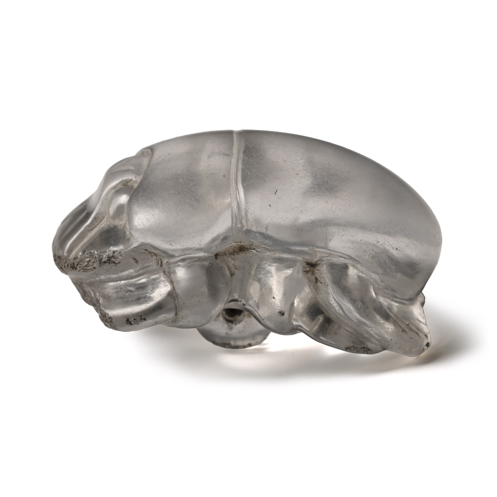 Egyptian Rock Crystal Heart Scarab