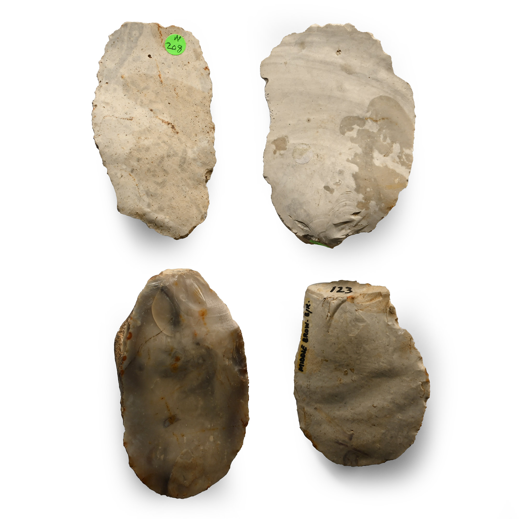 Stone Age British Flint Scraper Group