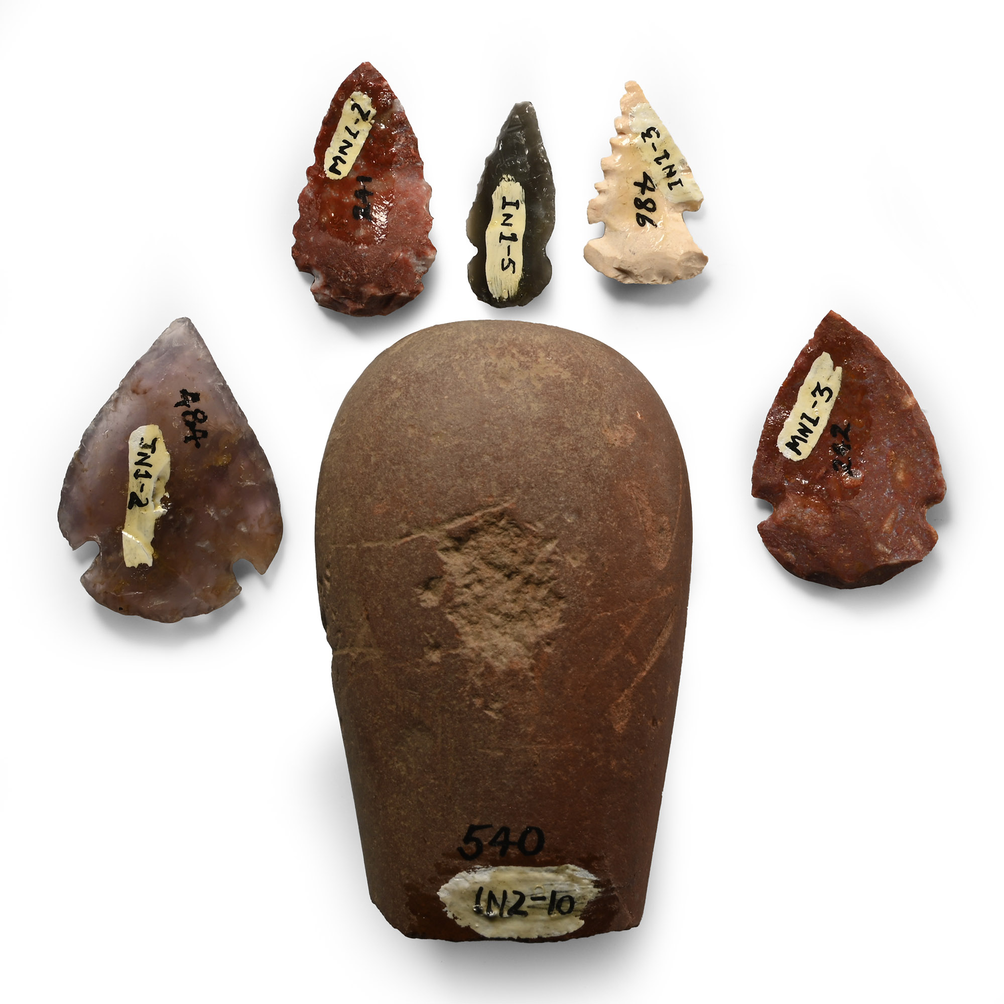 Native American Stone Arrowhead and Tool Collection