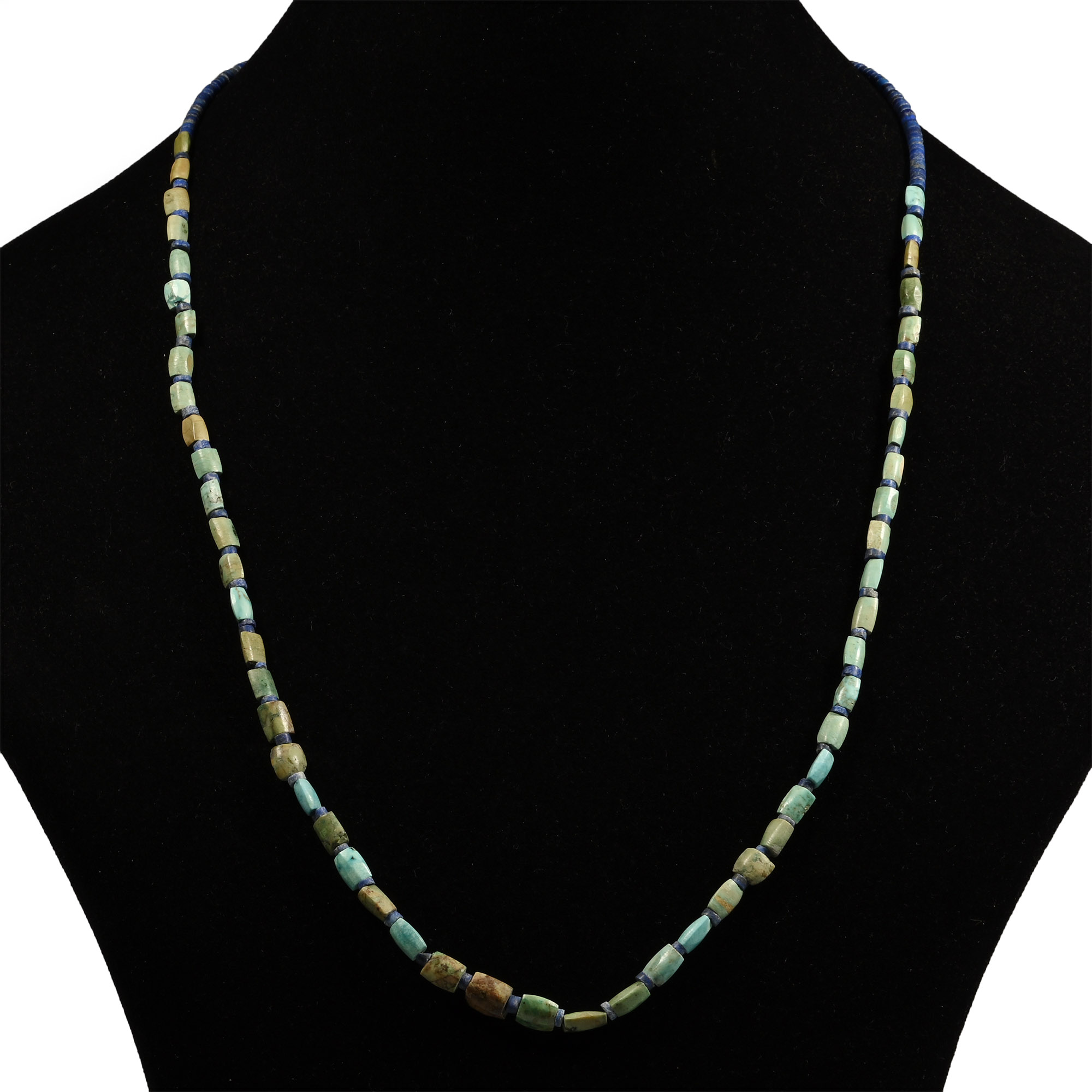 Mesopotamian Turquoise and Lapis Lazuli Bead Necklace String