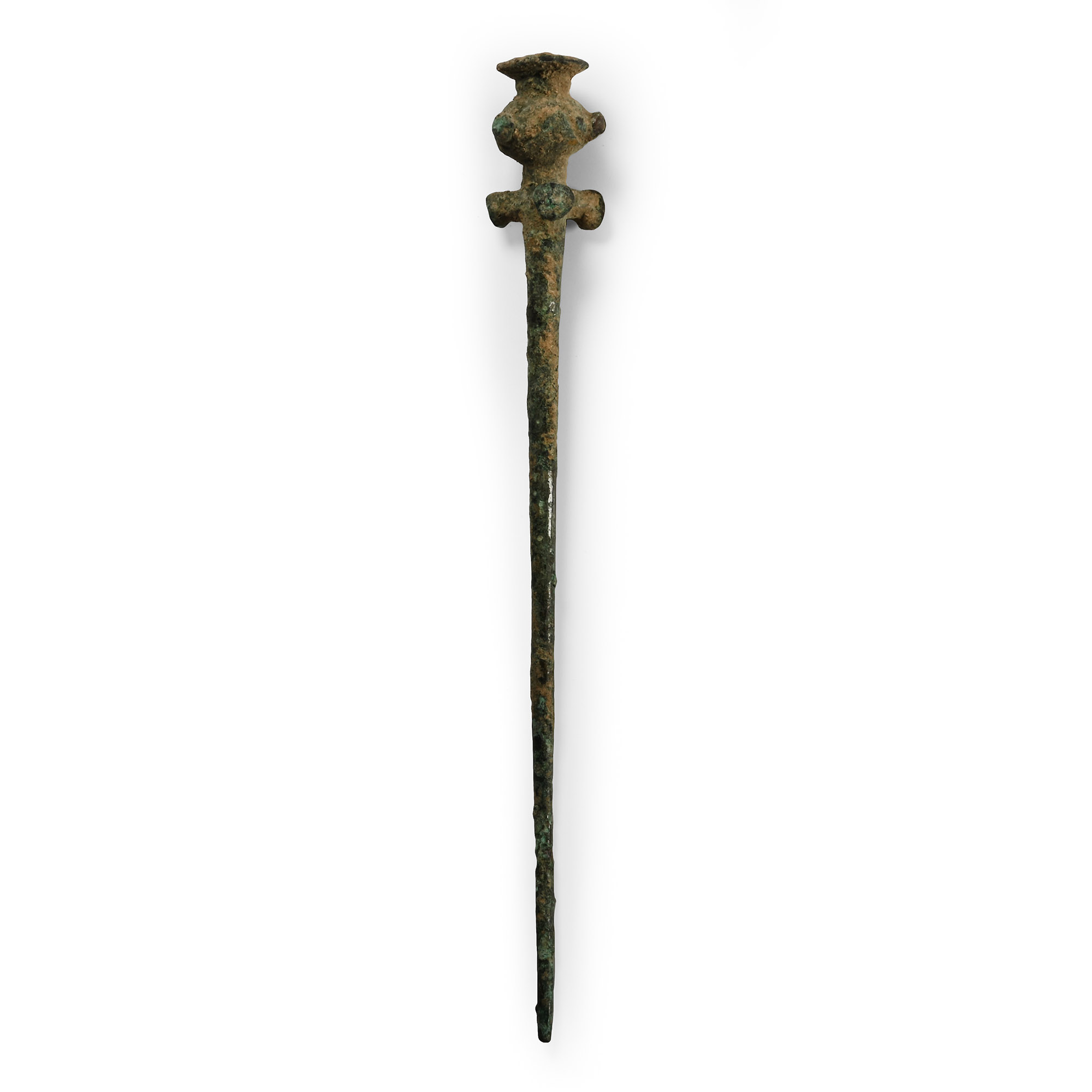 Luristan Bronze Poppy-Headed Dress Pin