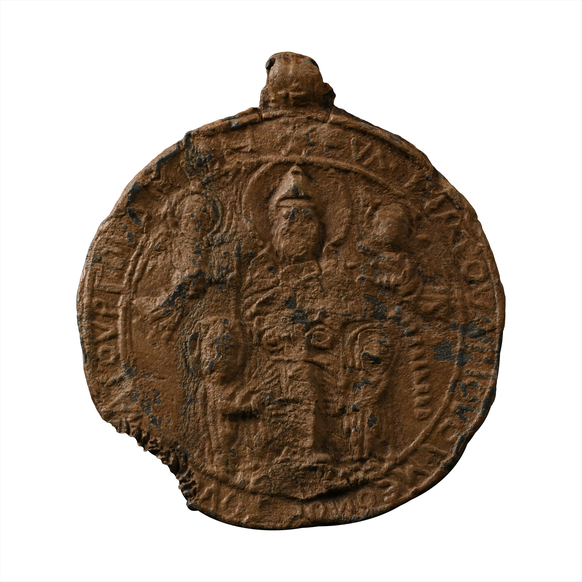 Byzantine Lead Pendant with Simeon Stylites