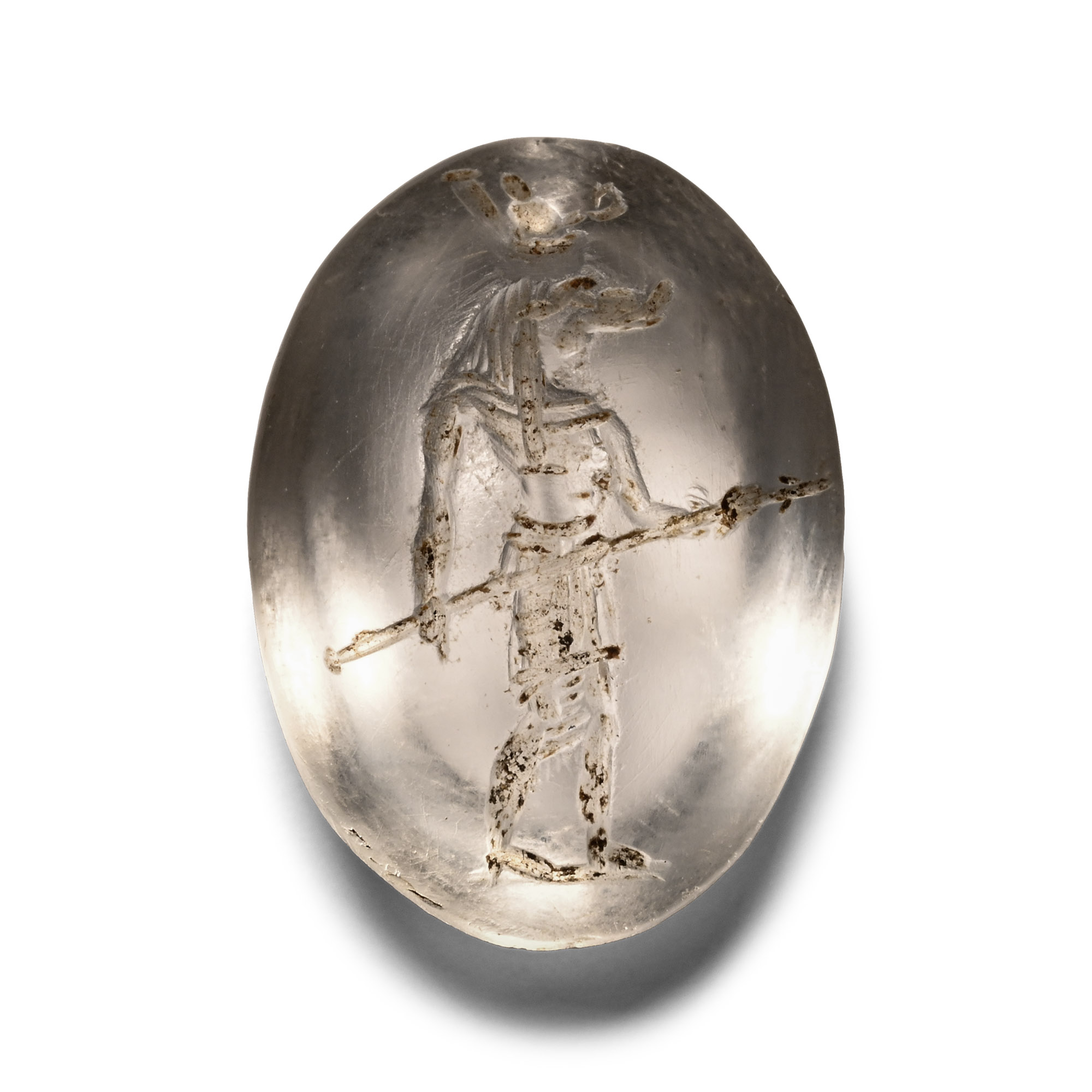 Roman Rock Crystal Gemstone with Sobek