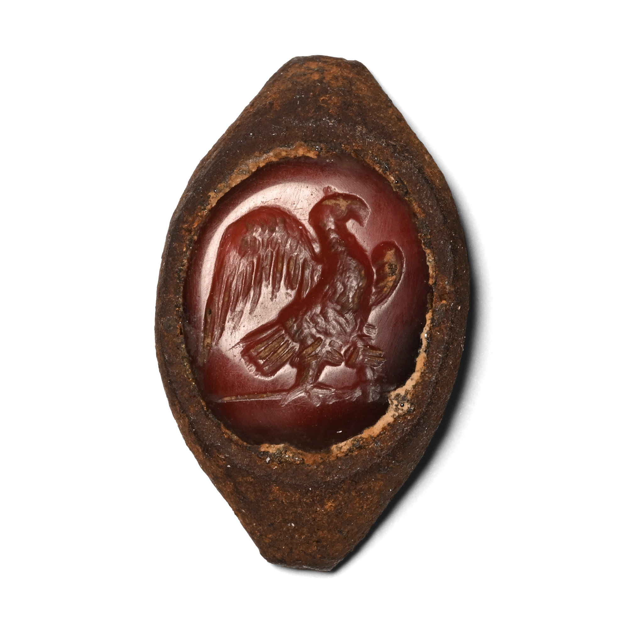Roman Carnelian Gemstone with Cockerel