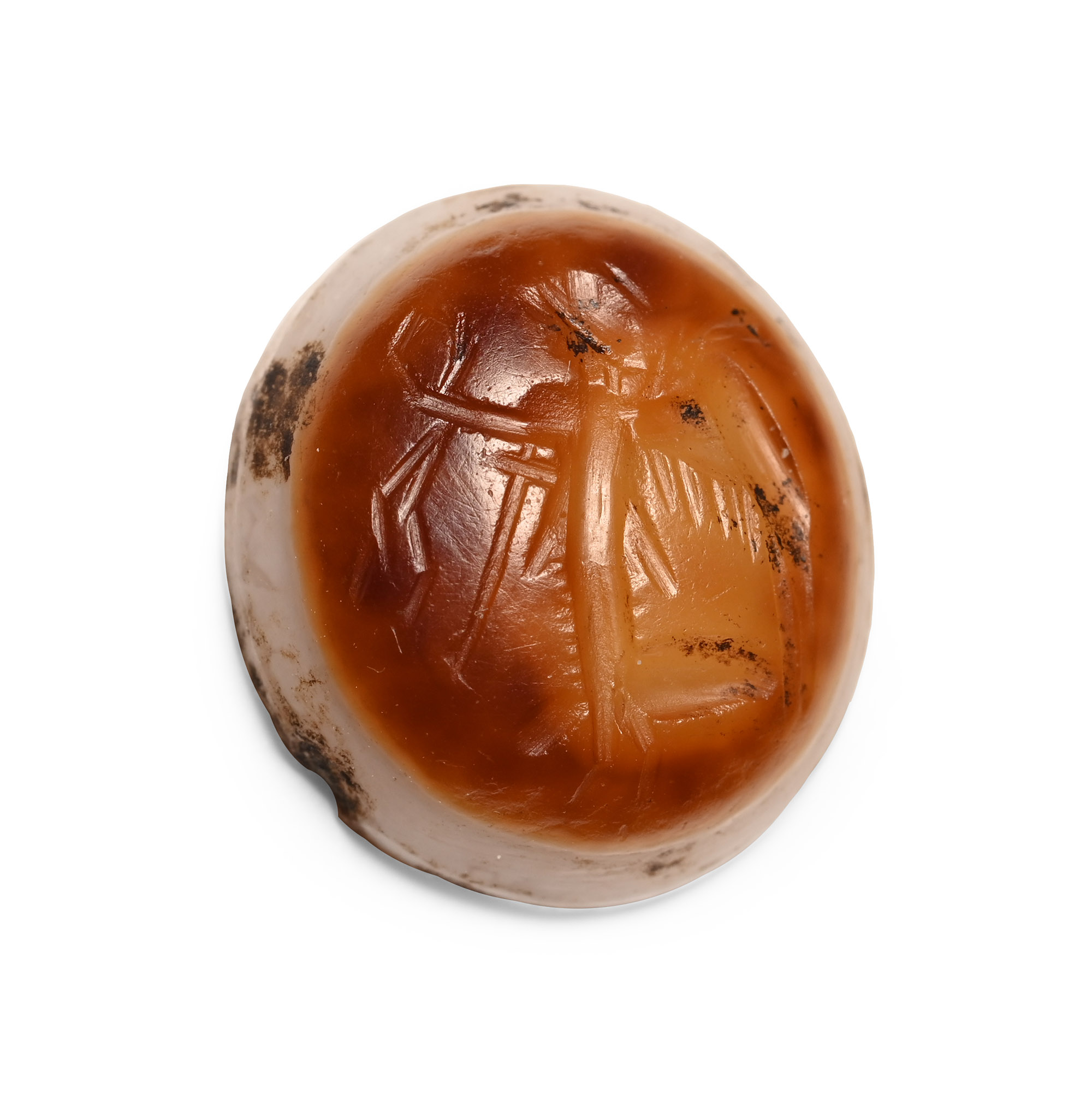 Roman Banded Agate Gemstone with Victory