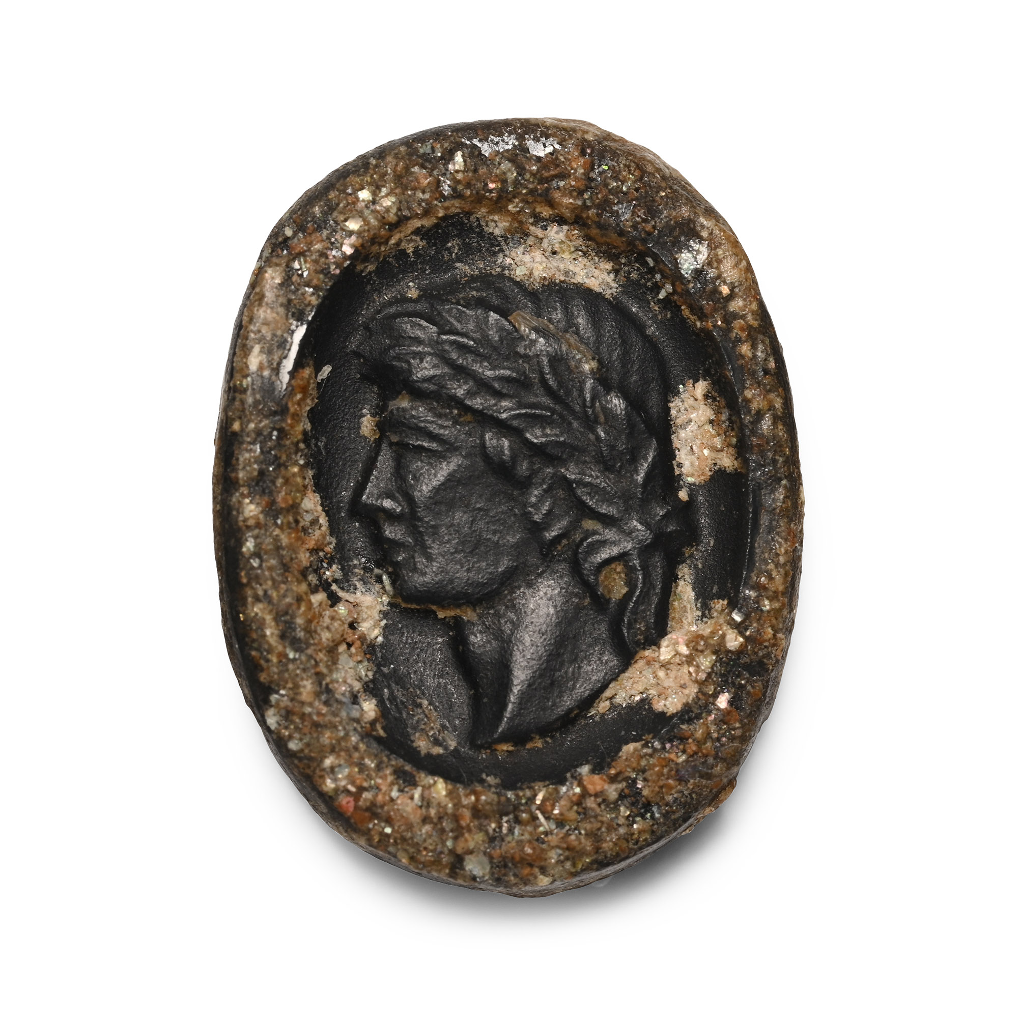 Post Medieval Glass Cameo Portrait