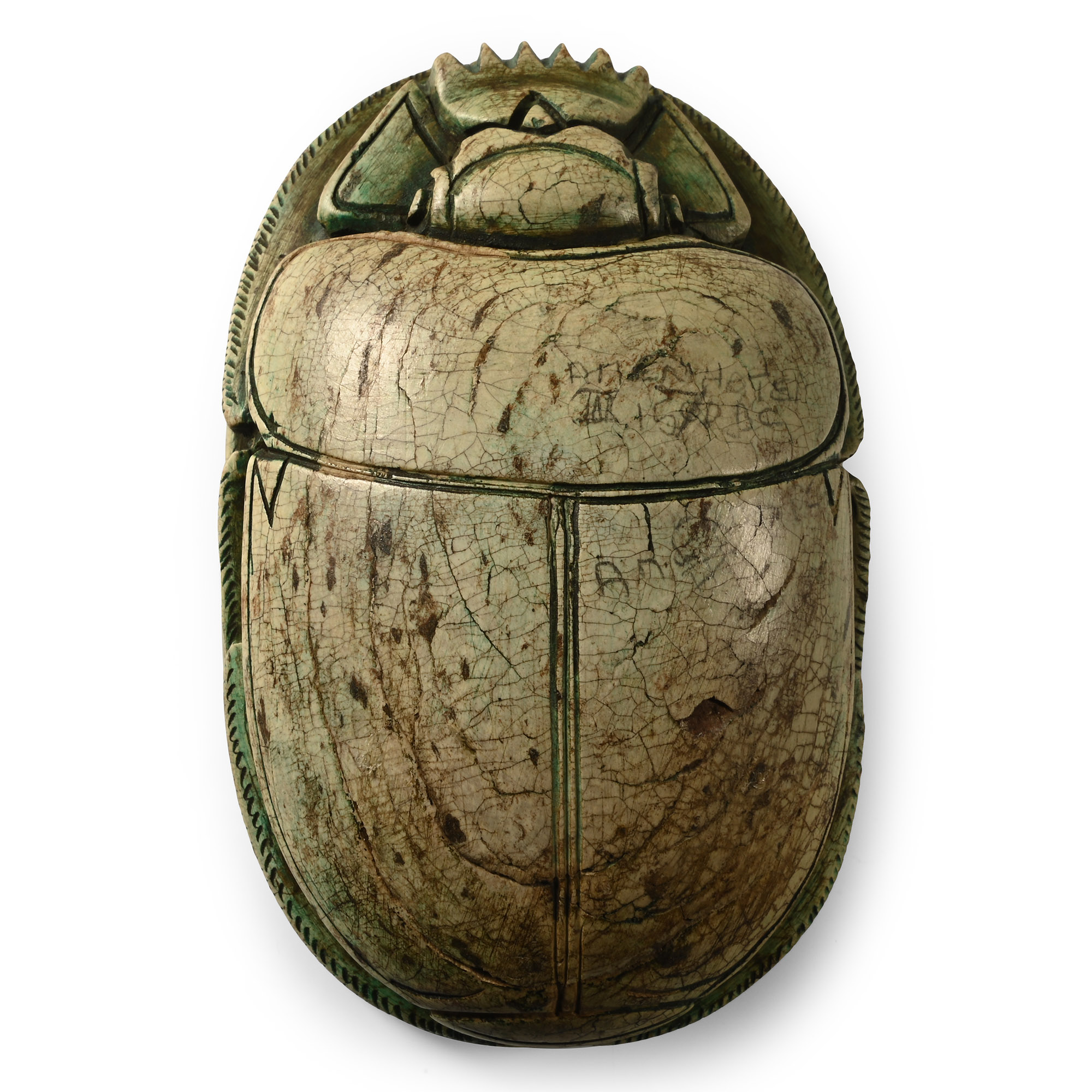 Grand Tour Steatite Scarab with Hieroglyphics