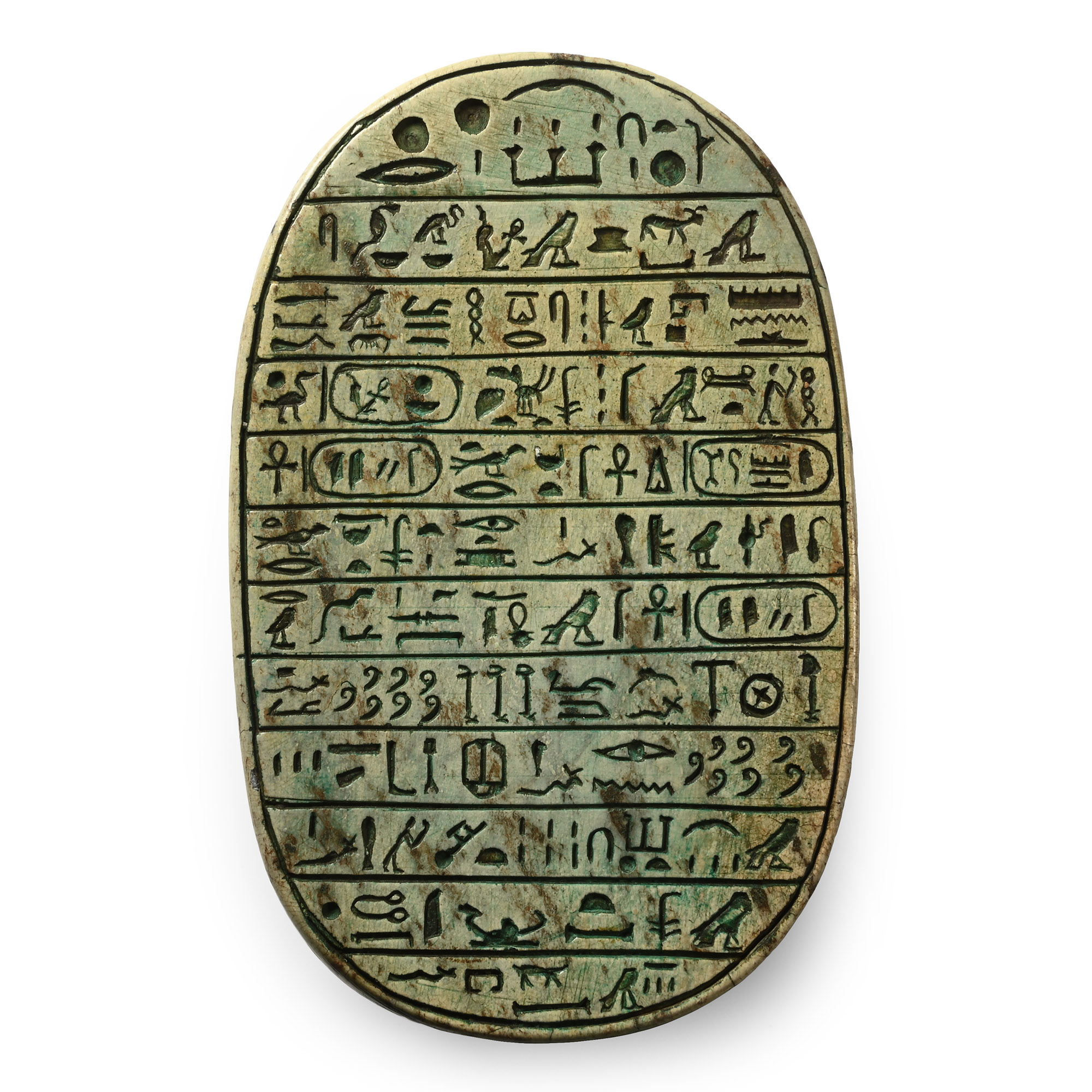 Grand Tour Steatite Scarab with Hieroglyphics