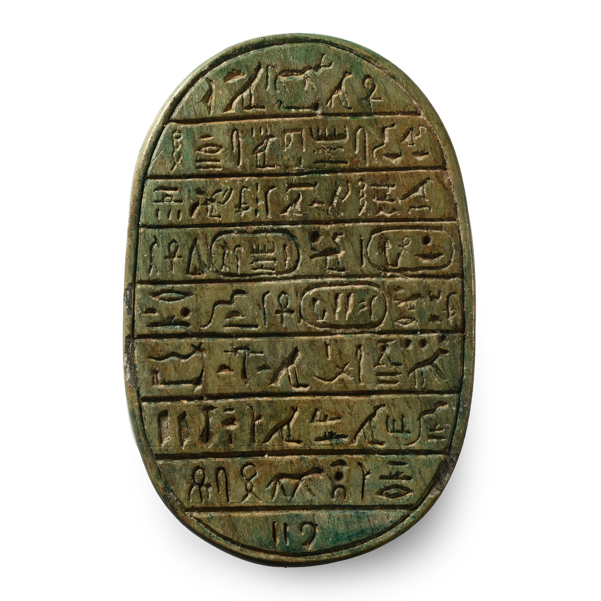Grand Tour Steatite Scarab with Hieroglyphics