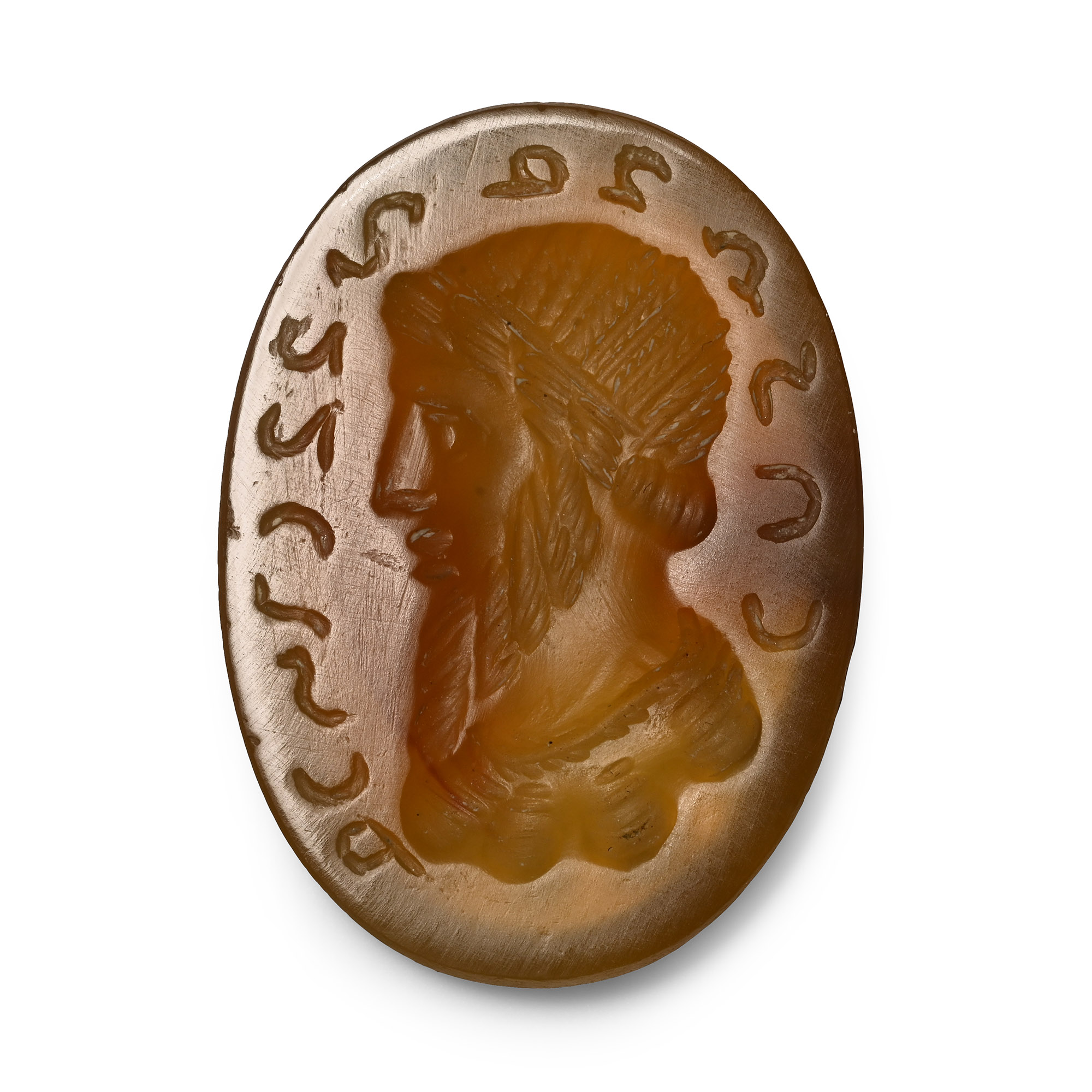 Parthian Agate Gemstone with Bust