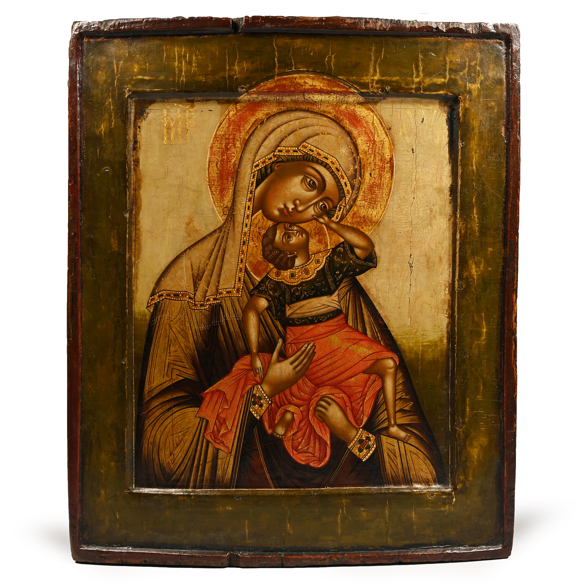 Icon with Virgin Eleousa and Child
