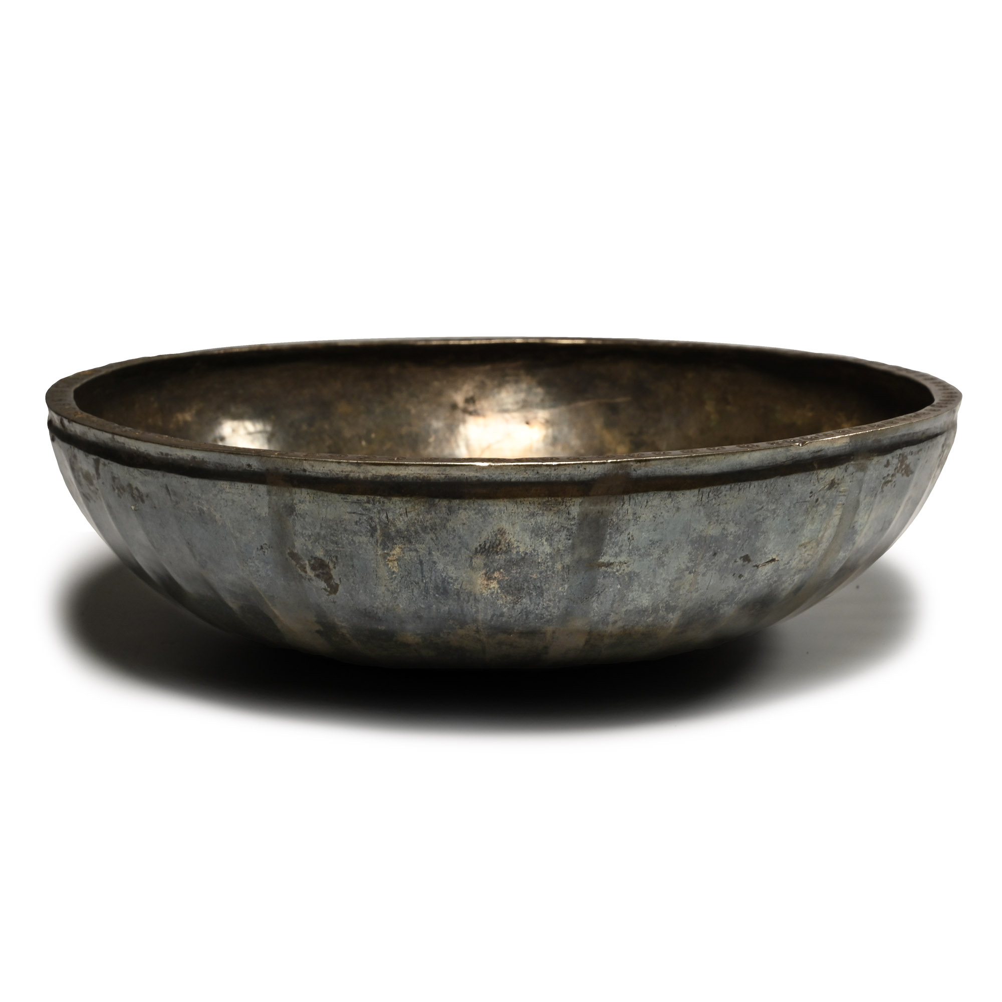 Sasanian Silver Bowl with Incised Bird