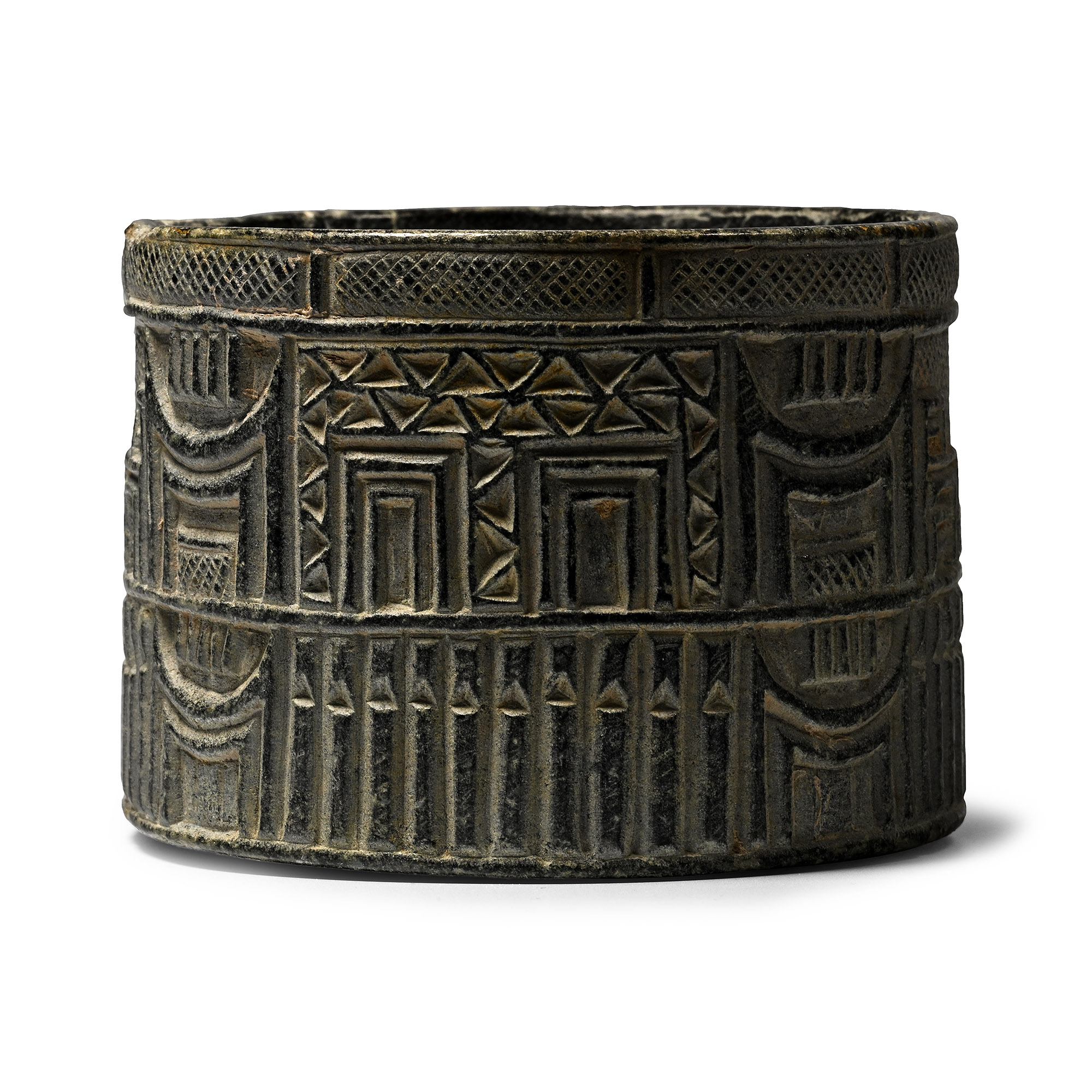 Bactrian Decorated Stone Vessel