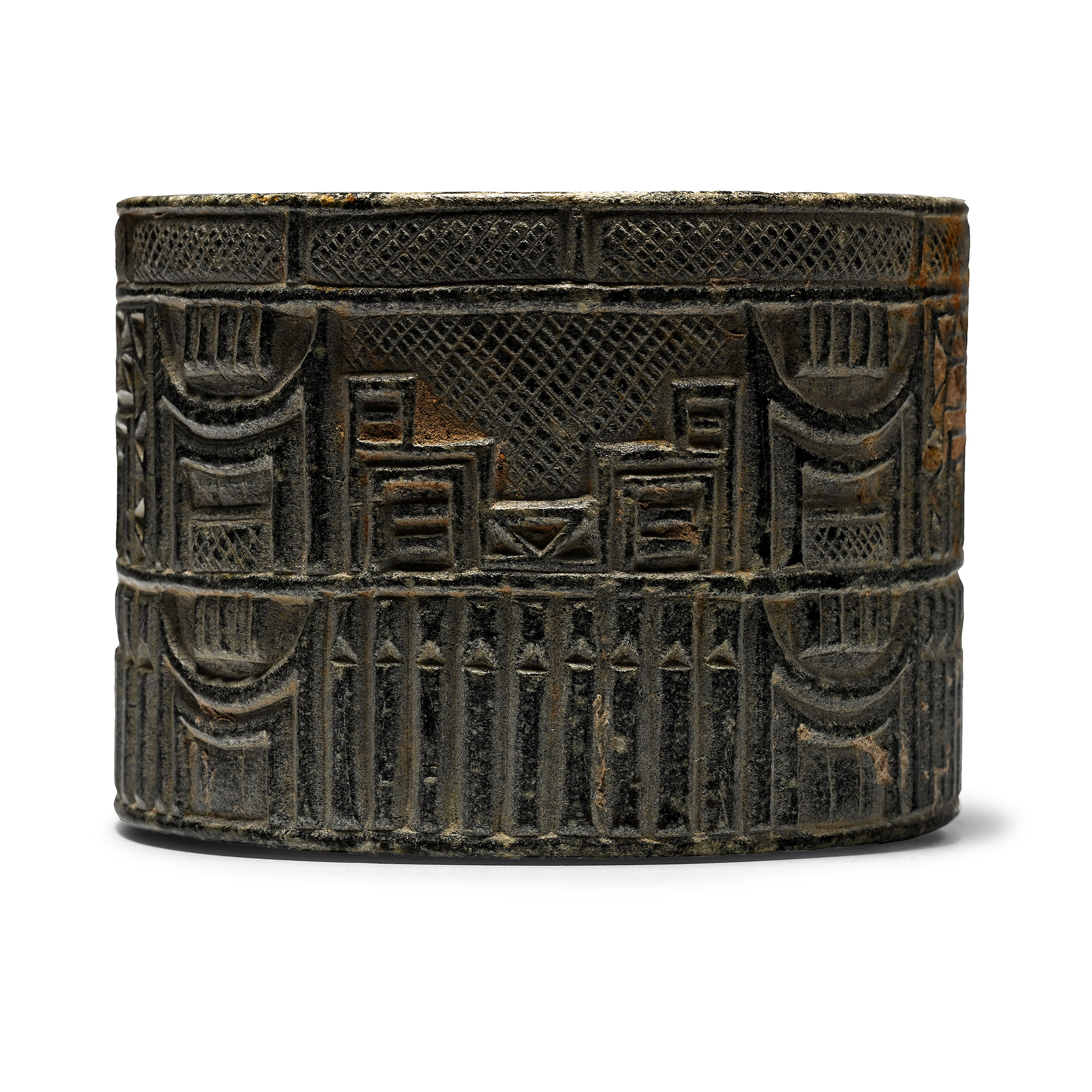 Bactrian Decorated Stone Vessel
