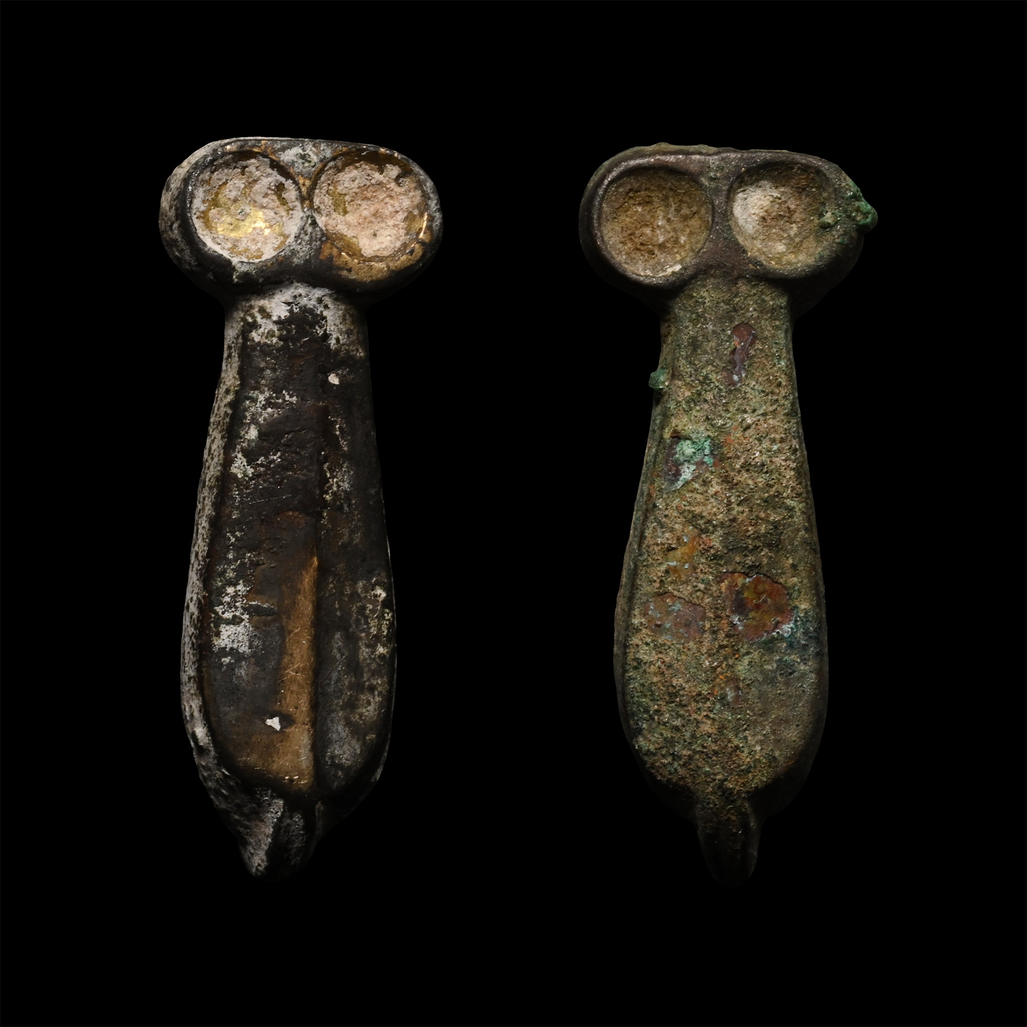 Western Asiatic Silver Phallic Mount Pair
