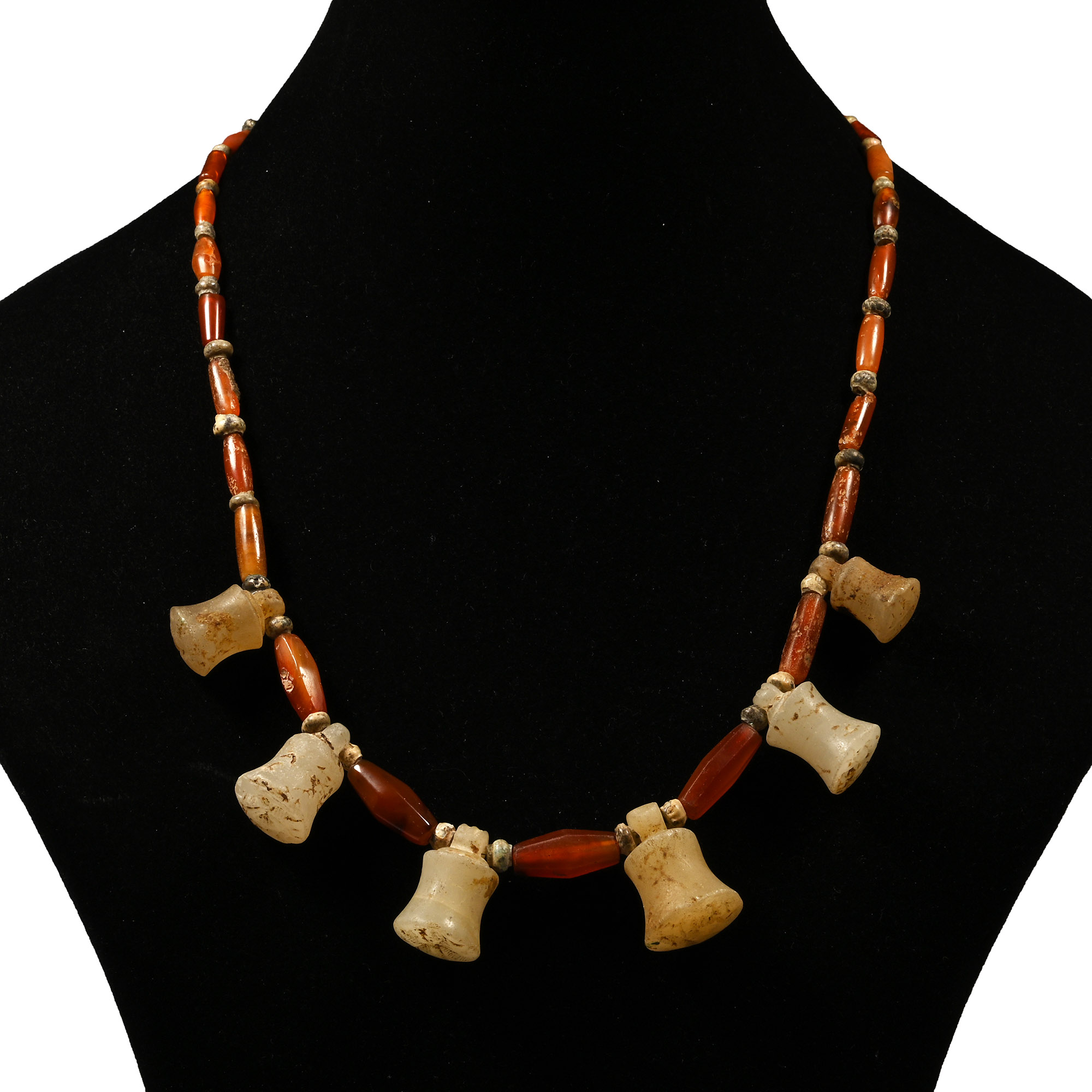 Elamite Carnelian Necklace with Stamp Seals