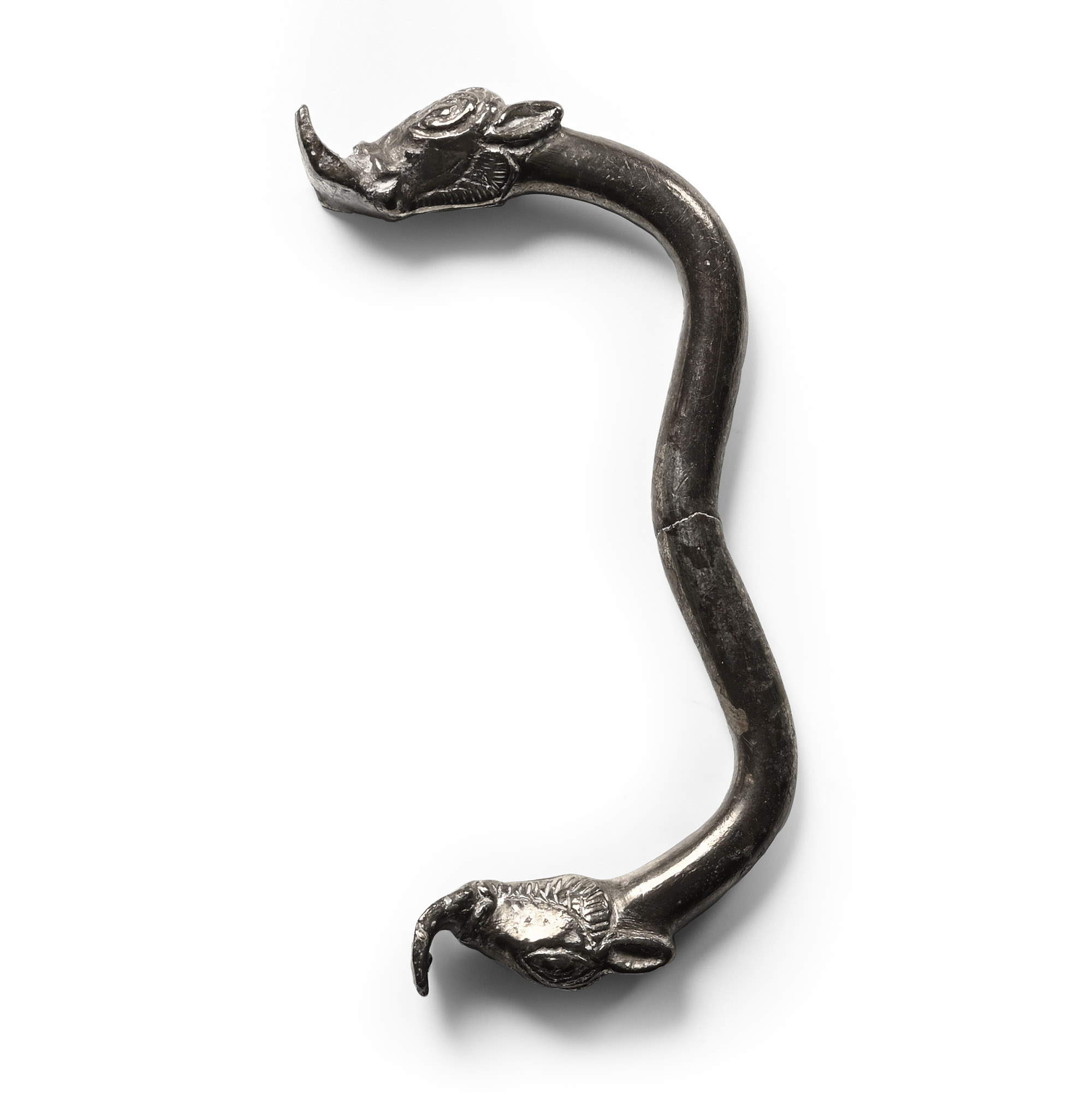 Achaemenid Silver Animal-Headed Handle