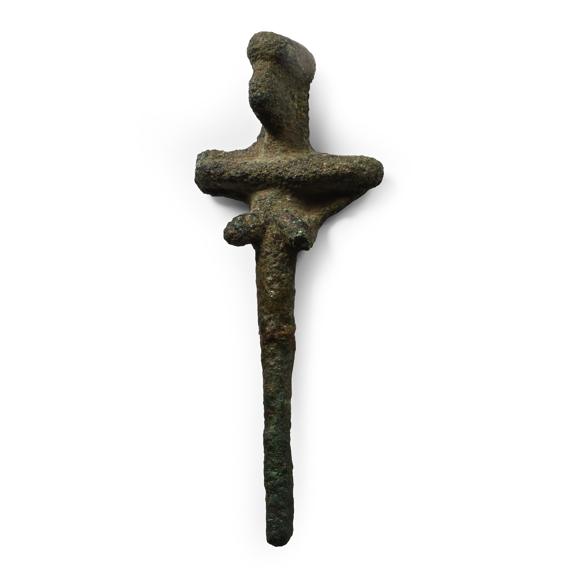 Elamite Bronze Pin with Female Figure