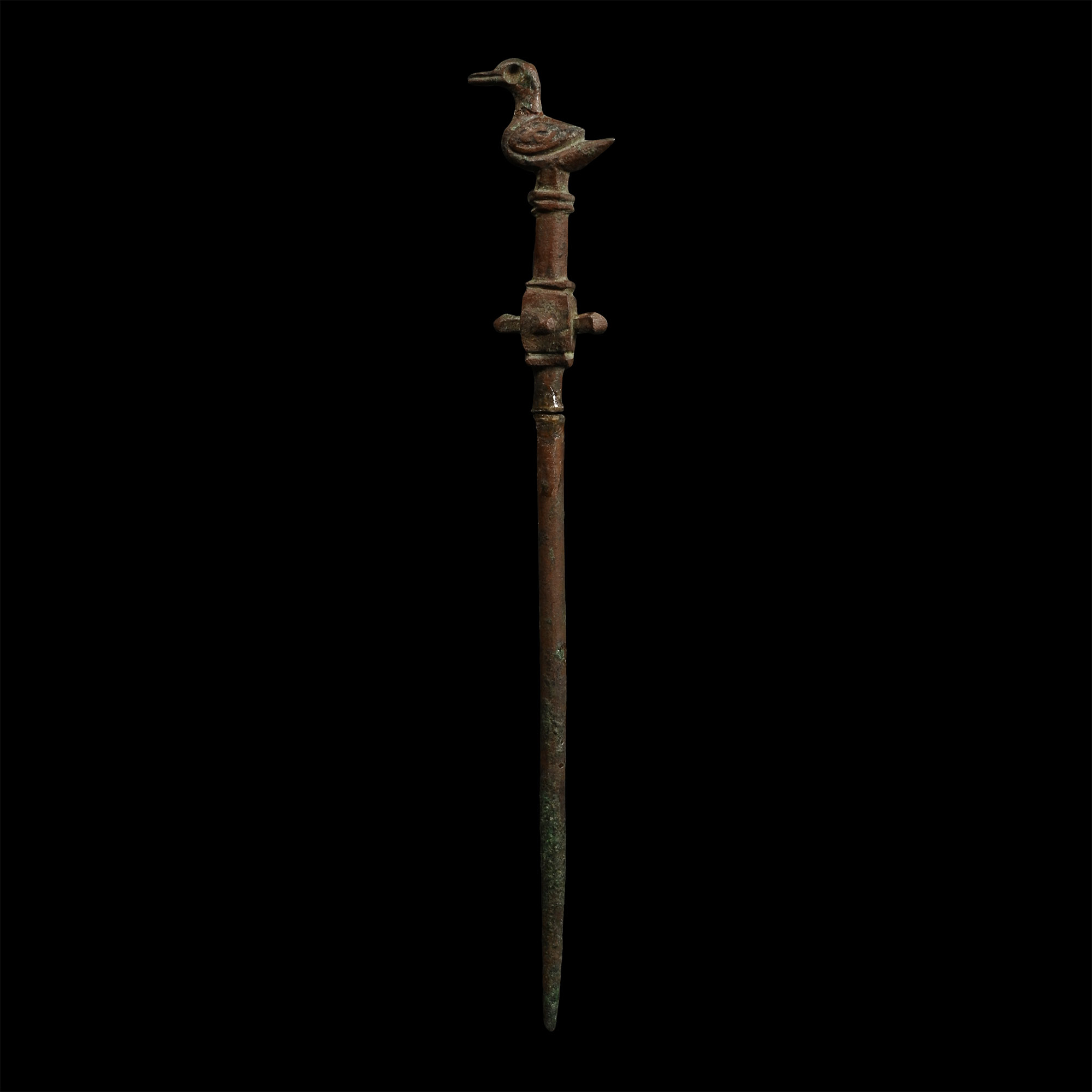 Byzantine Bronze Pin with Duck