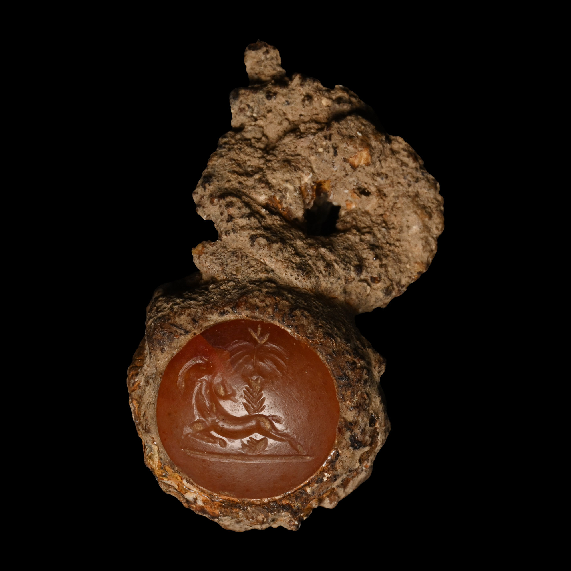 Roman Gemstone in Original Iron Ring