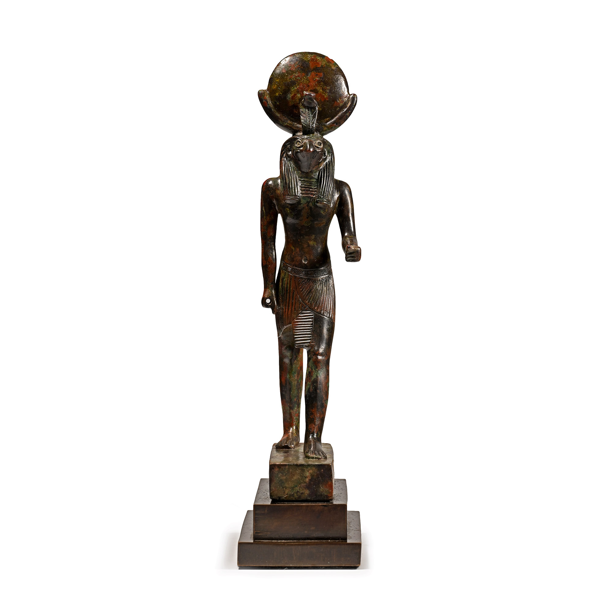 Large Egyptian Bronze Statue of Khonsu