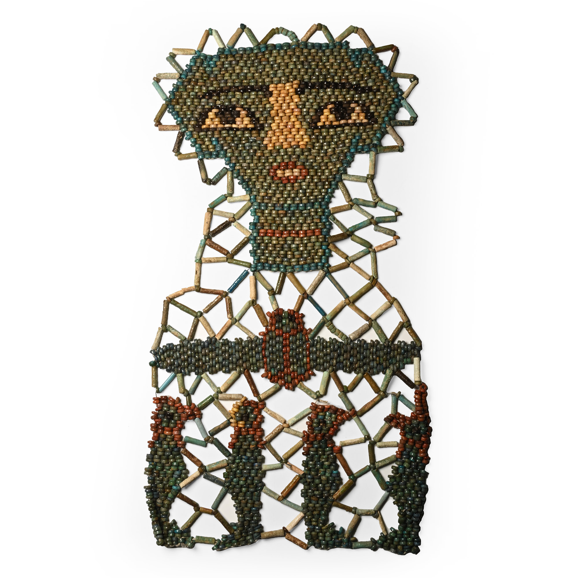 Egyptian Faience Bead Mummy Face Mask