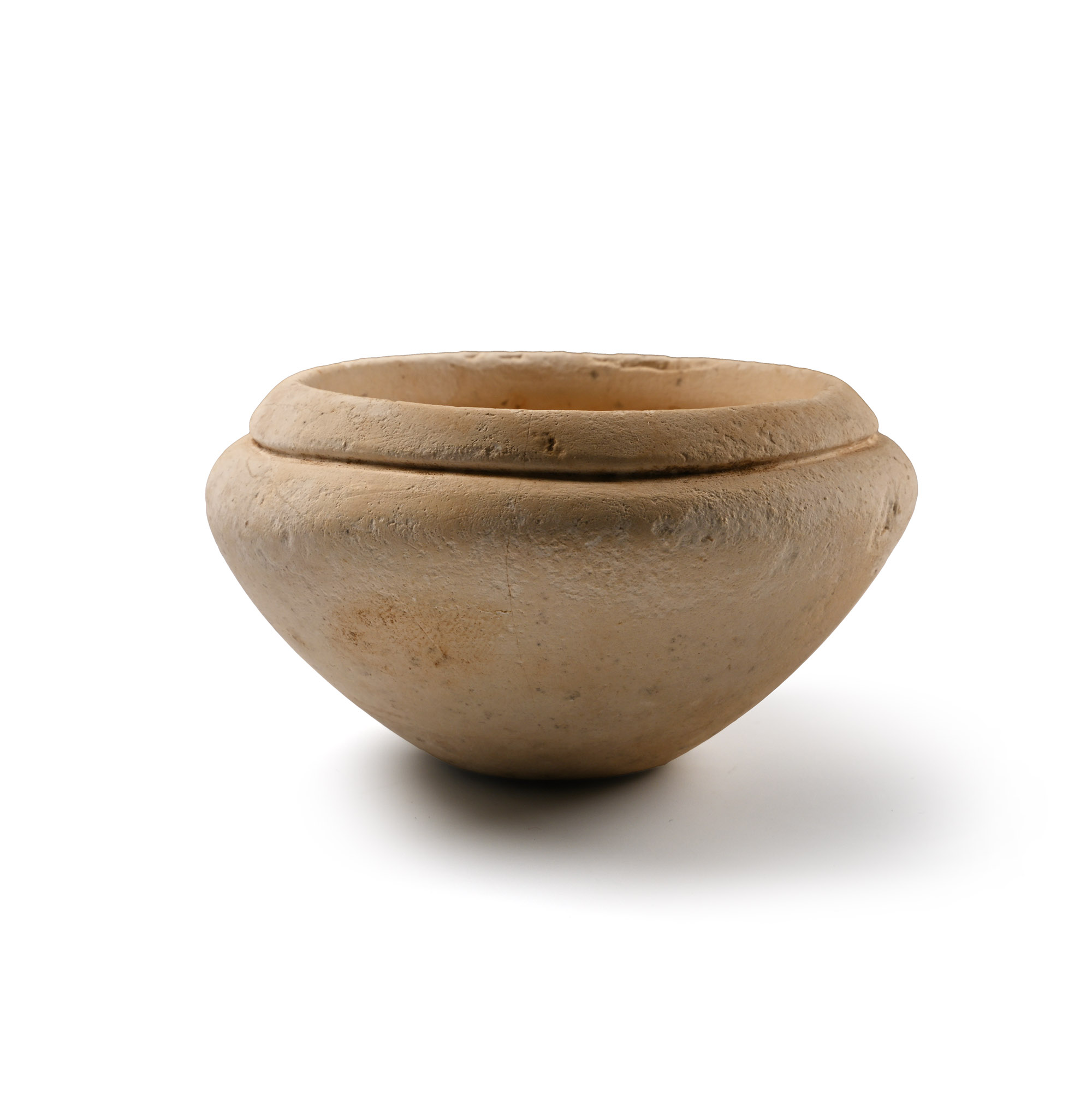 Egyptian Alabaster Bowl with Thickened Rim