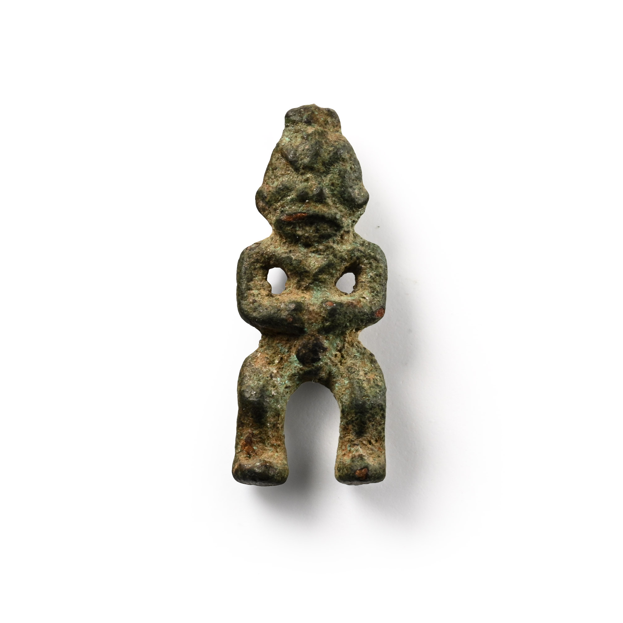 Assyrian Bronze Amulet in the Shape of Humbaba