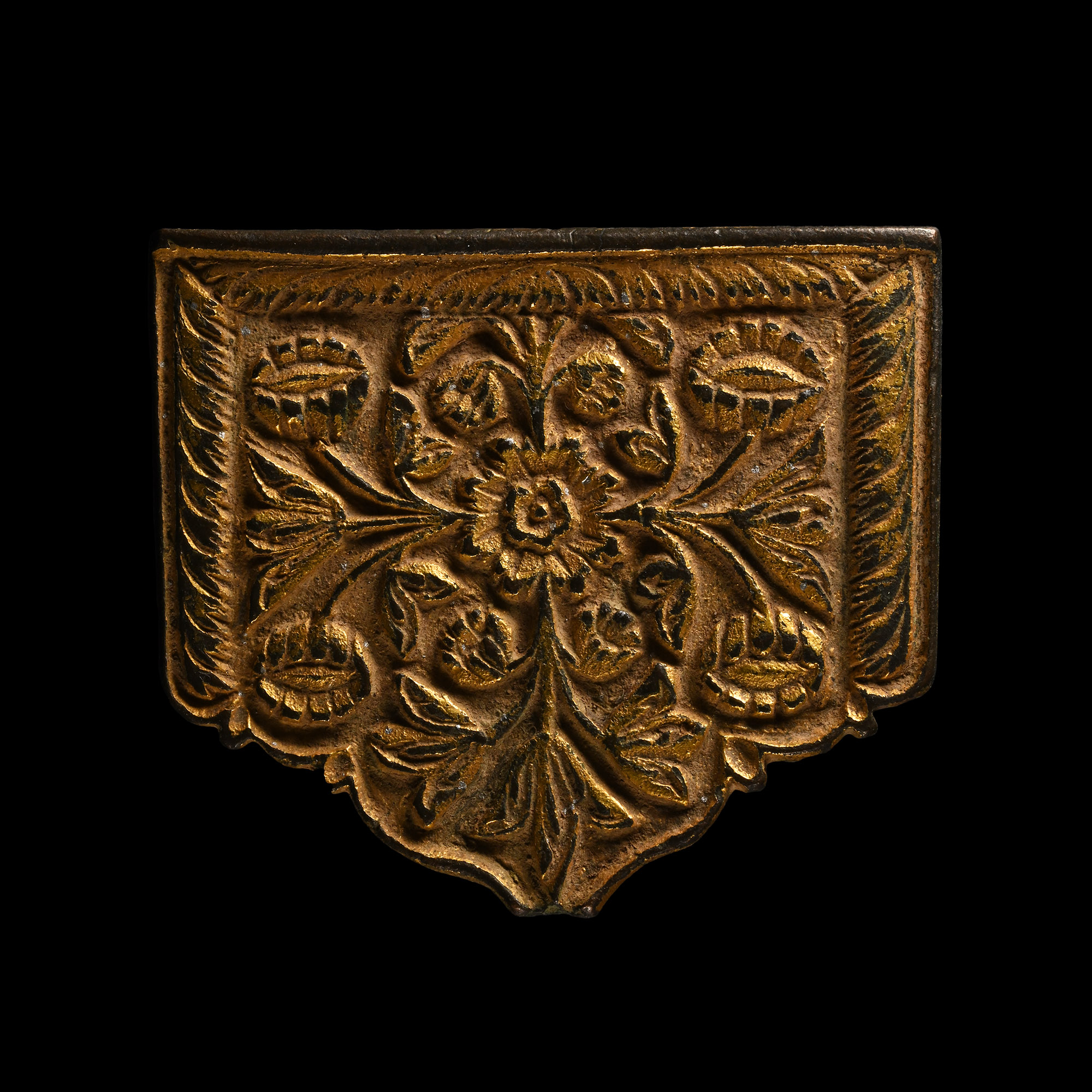 Western Asiatic Gilt Bronze Belt Element