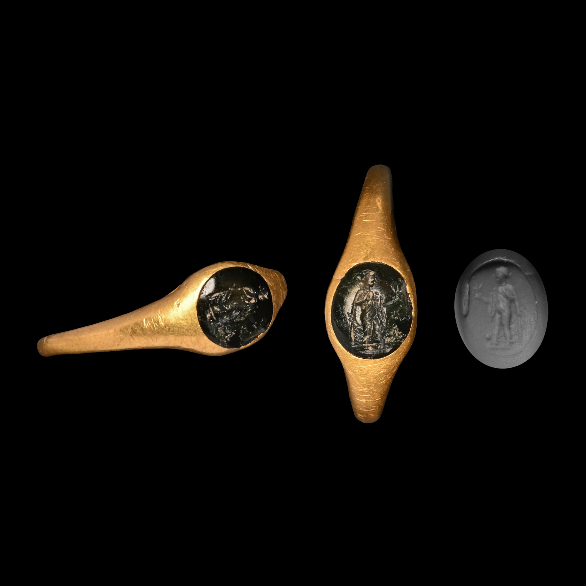 Roman Gold Ring with Spes Gemstone
