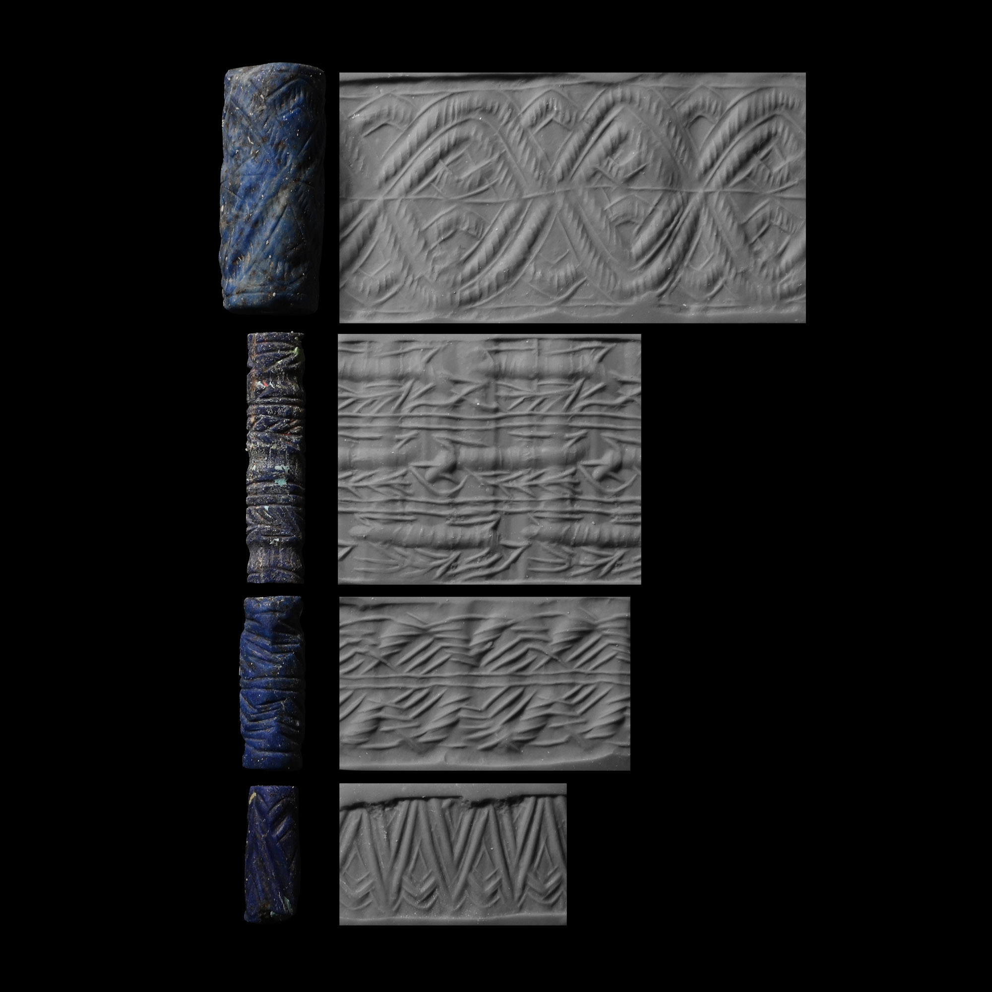 Sumerian Lapis Lazuli Cylinder Seal Collection