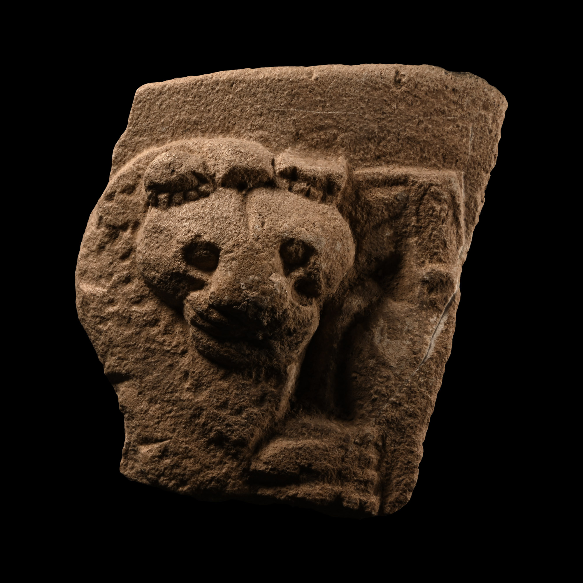 Sumerian Limestone Plaque with Lion