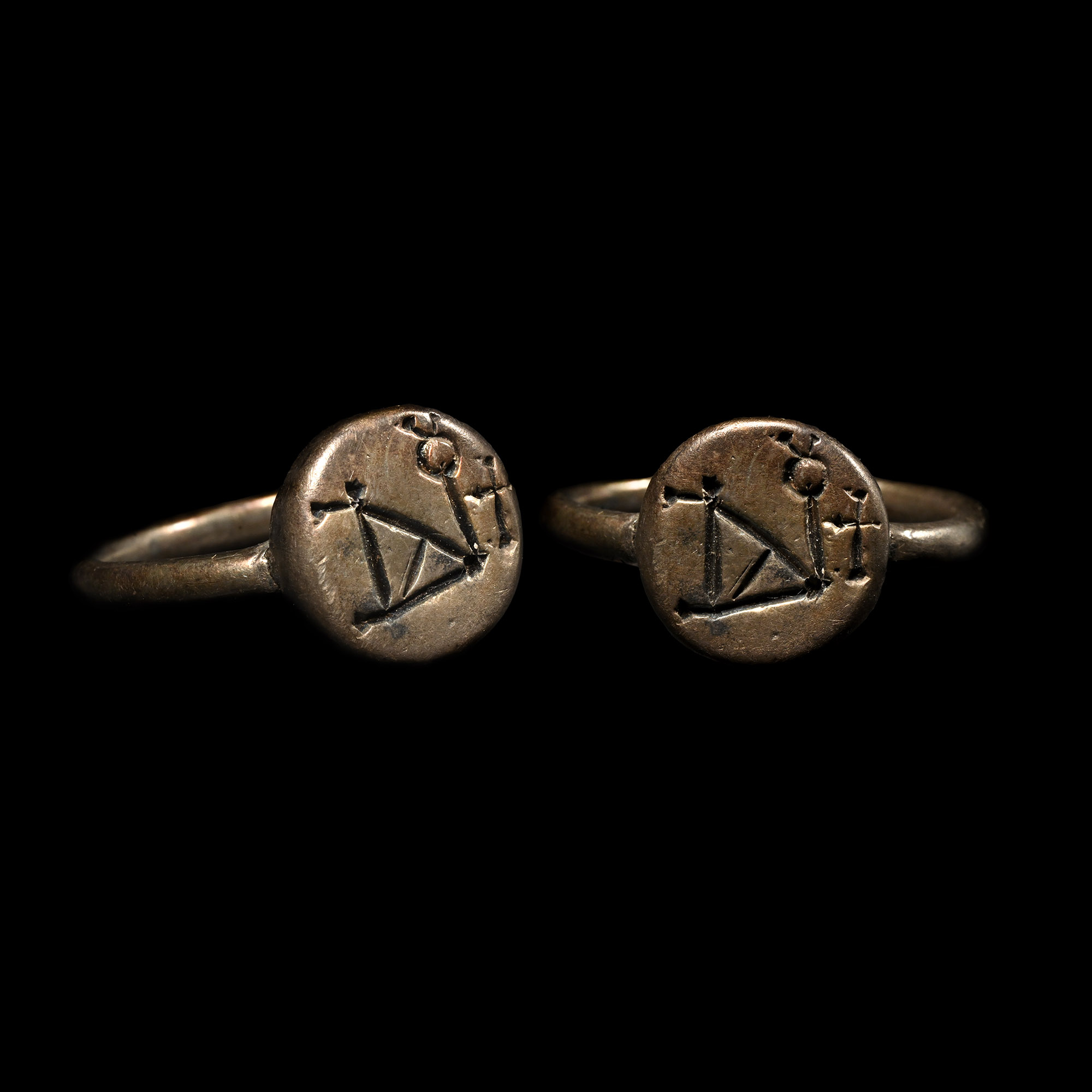 Byzantine Silver Merchant's Ring with Monogram