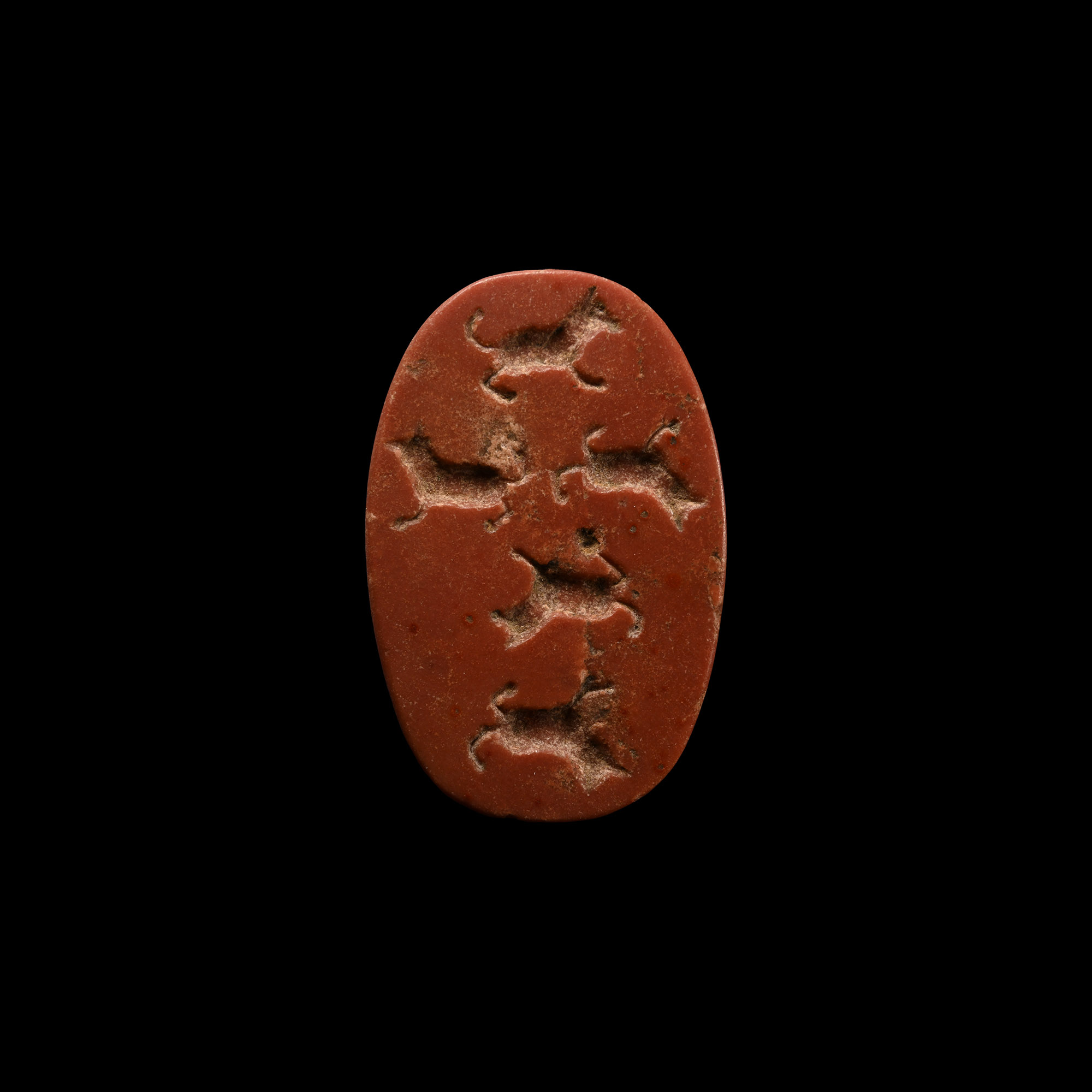 Large Akkadian Red Jasper Seal