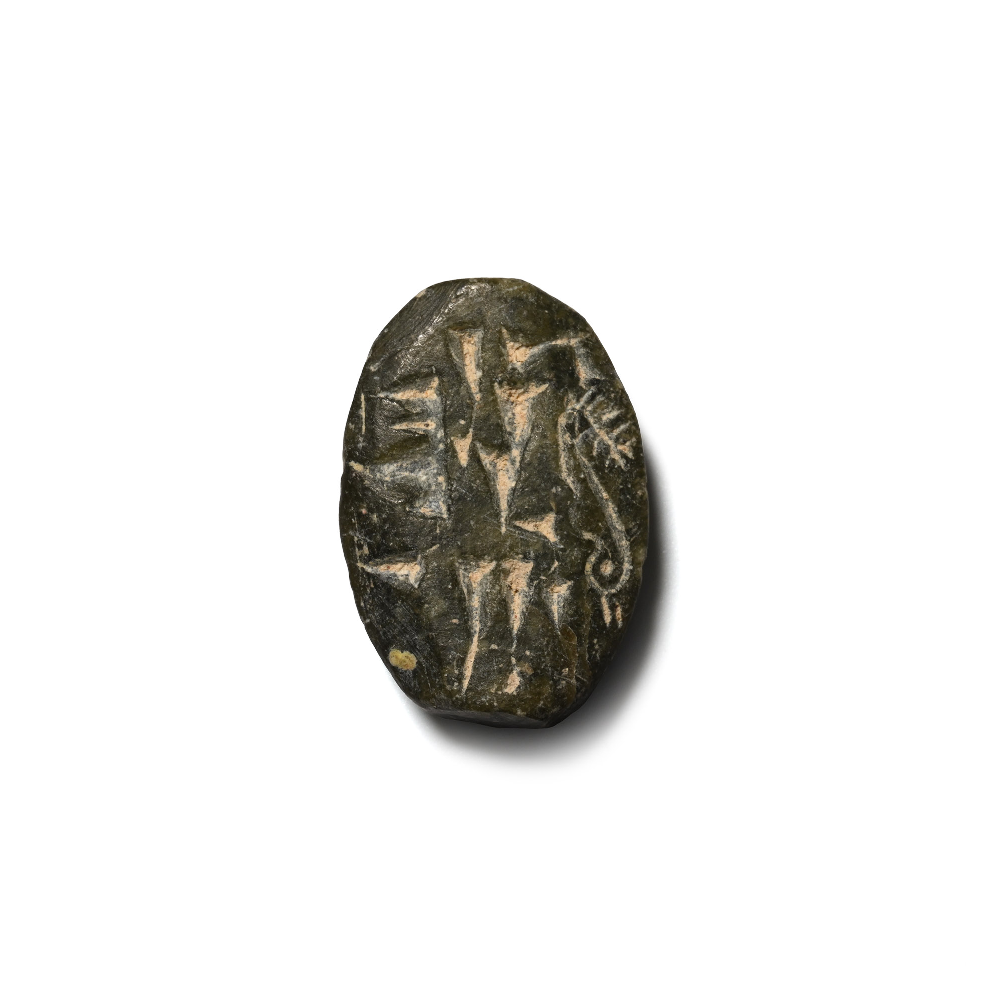 Mesopotamian Stone Seal with Engraved Design