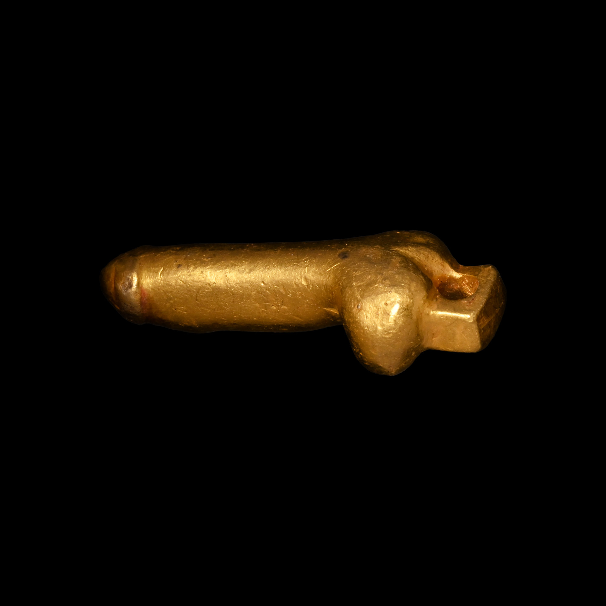 Roman Gold Amulet in the Shape of a Phallus