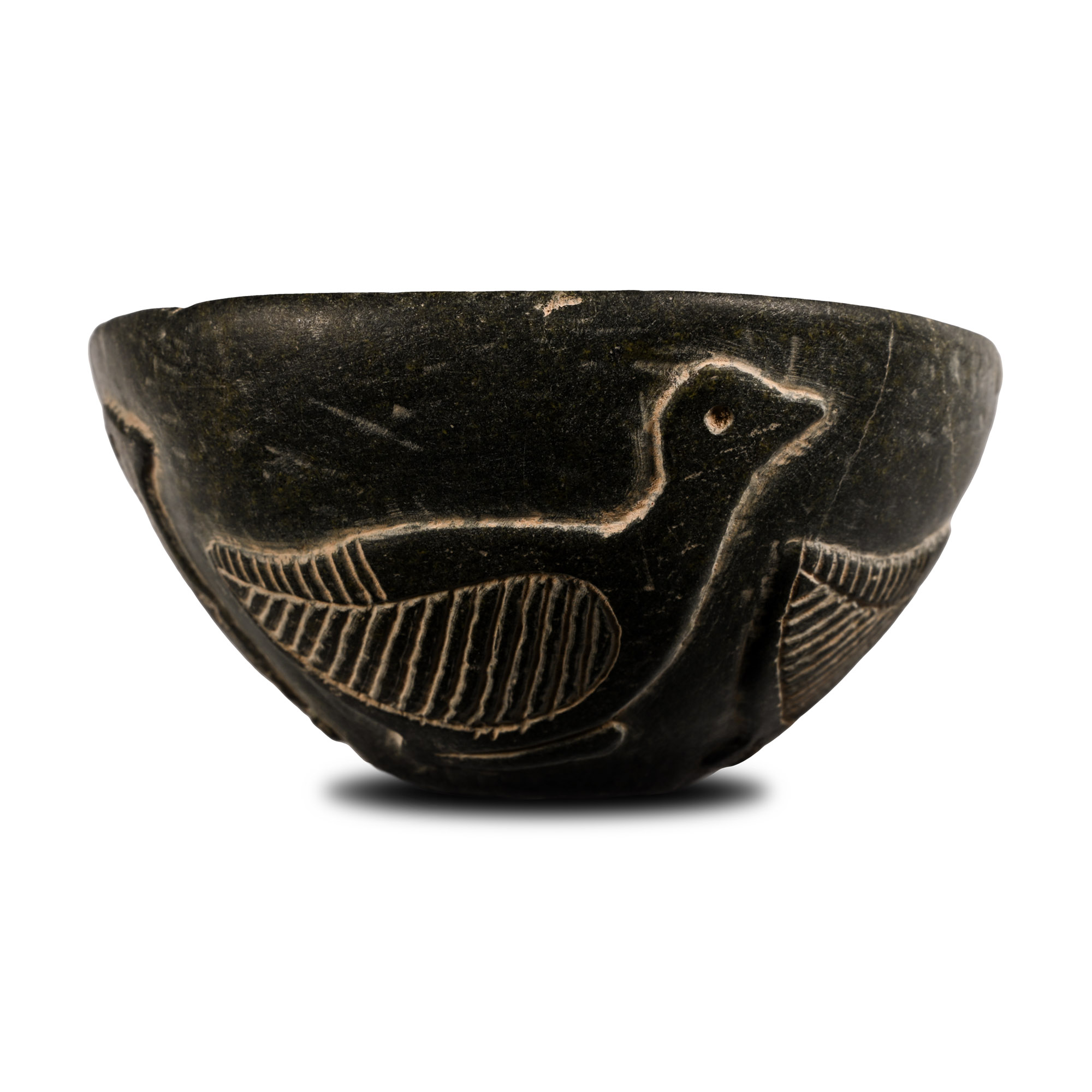 Western Asiatic Stone Bowl with Birds
