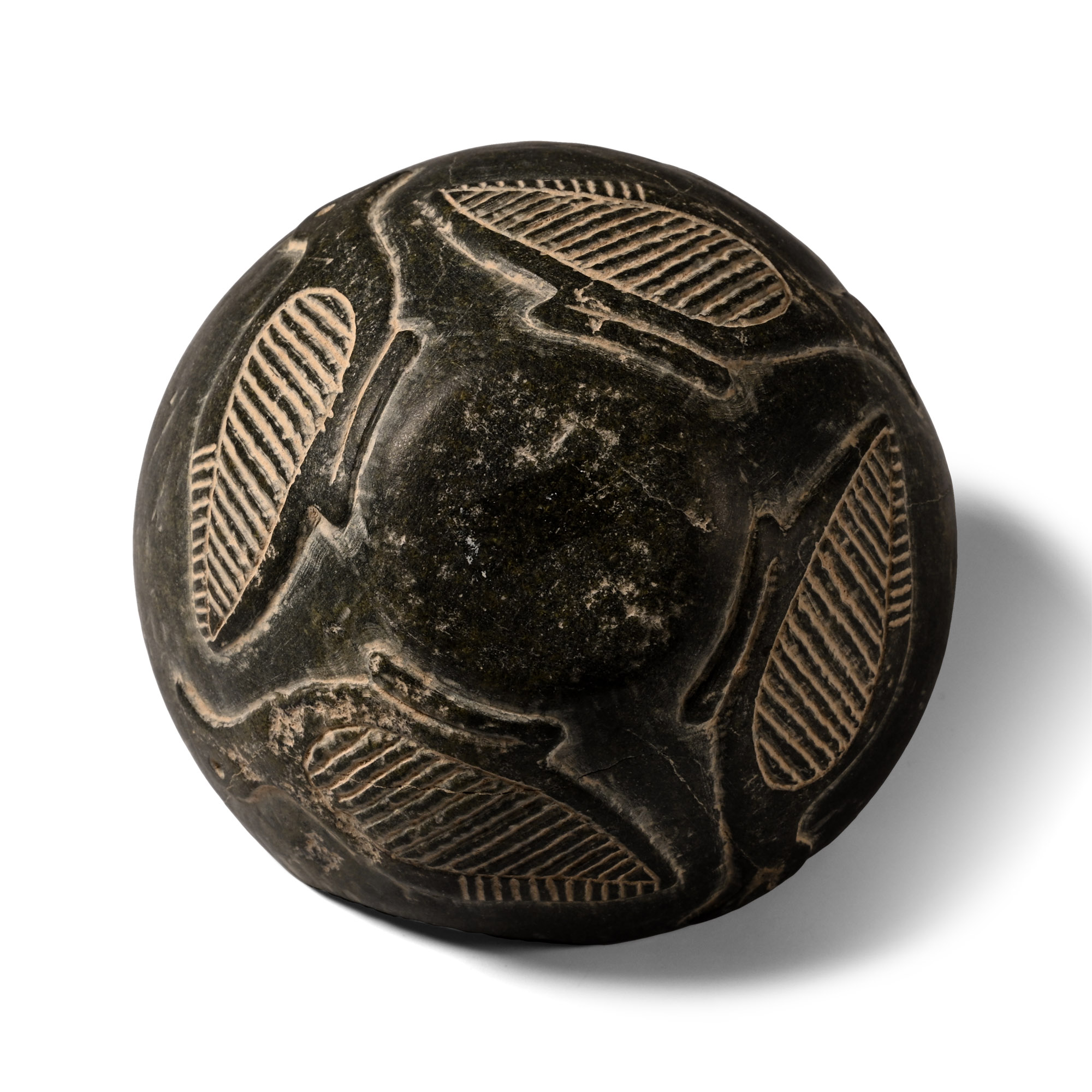 Western Asiatic Stone Bowl with Birds