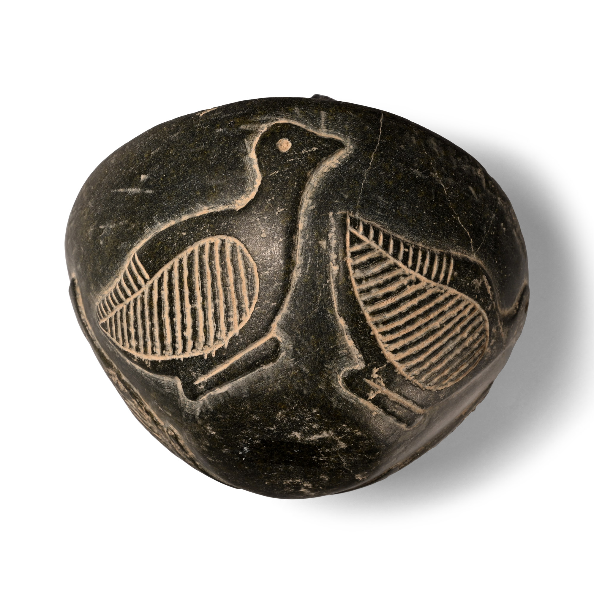 Western Asiatic Stone Bowl with Birds
