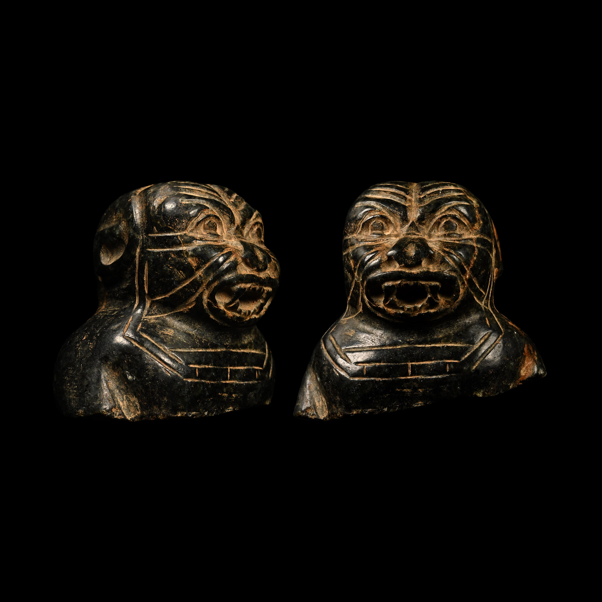 Assyrian Stone Bust of the Demon Humbaba