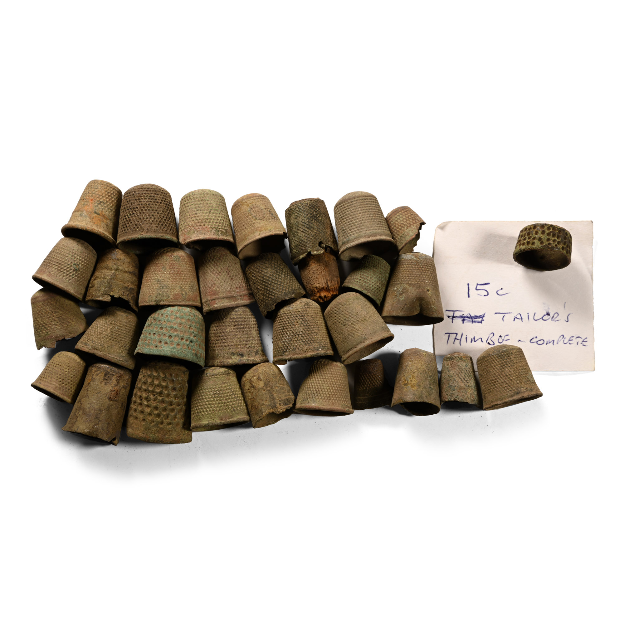 Medieval and Later Bronze Thimble Group