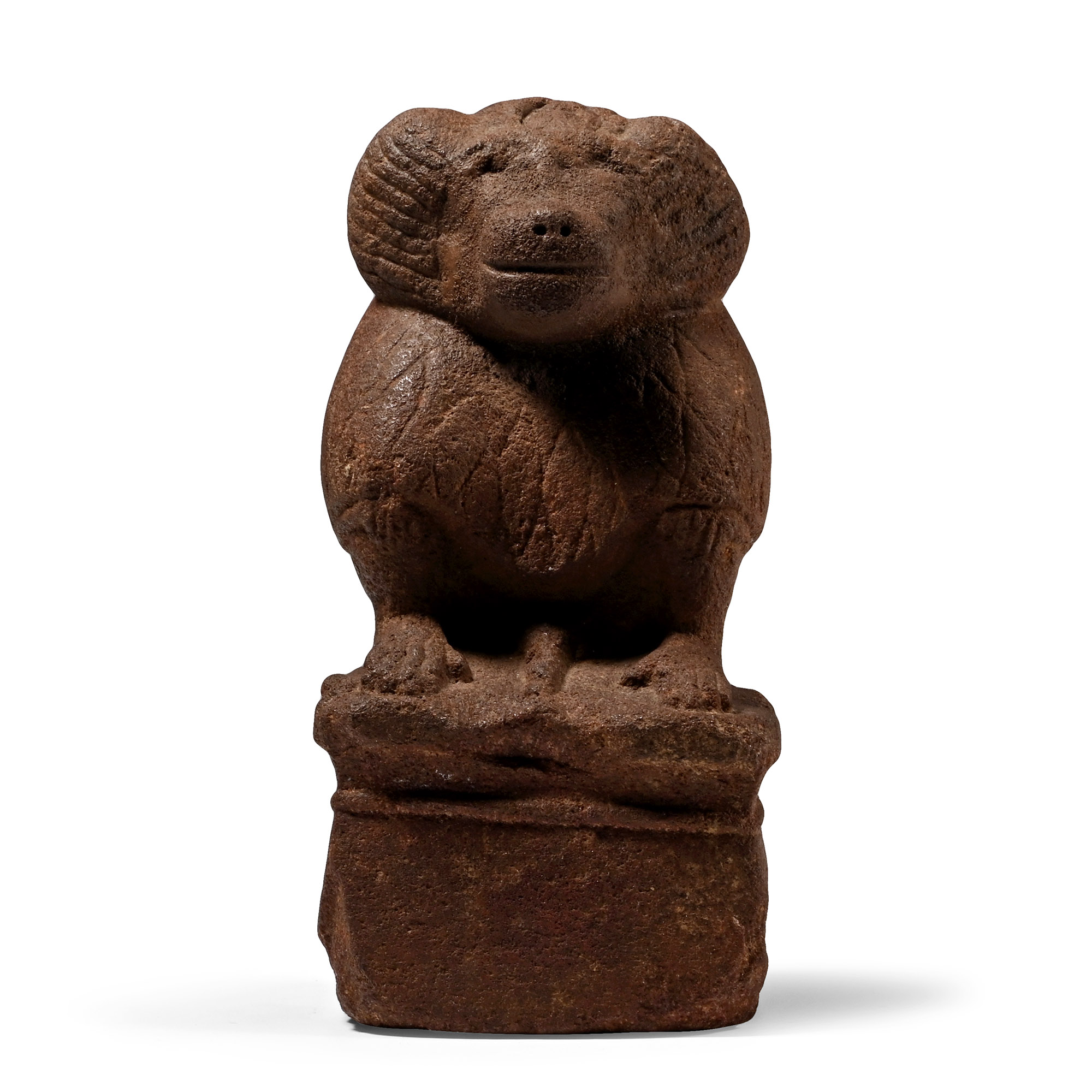 Egyptian Brown Quartzite Figure of the Baboon God Thoth