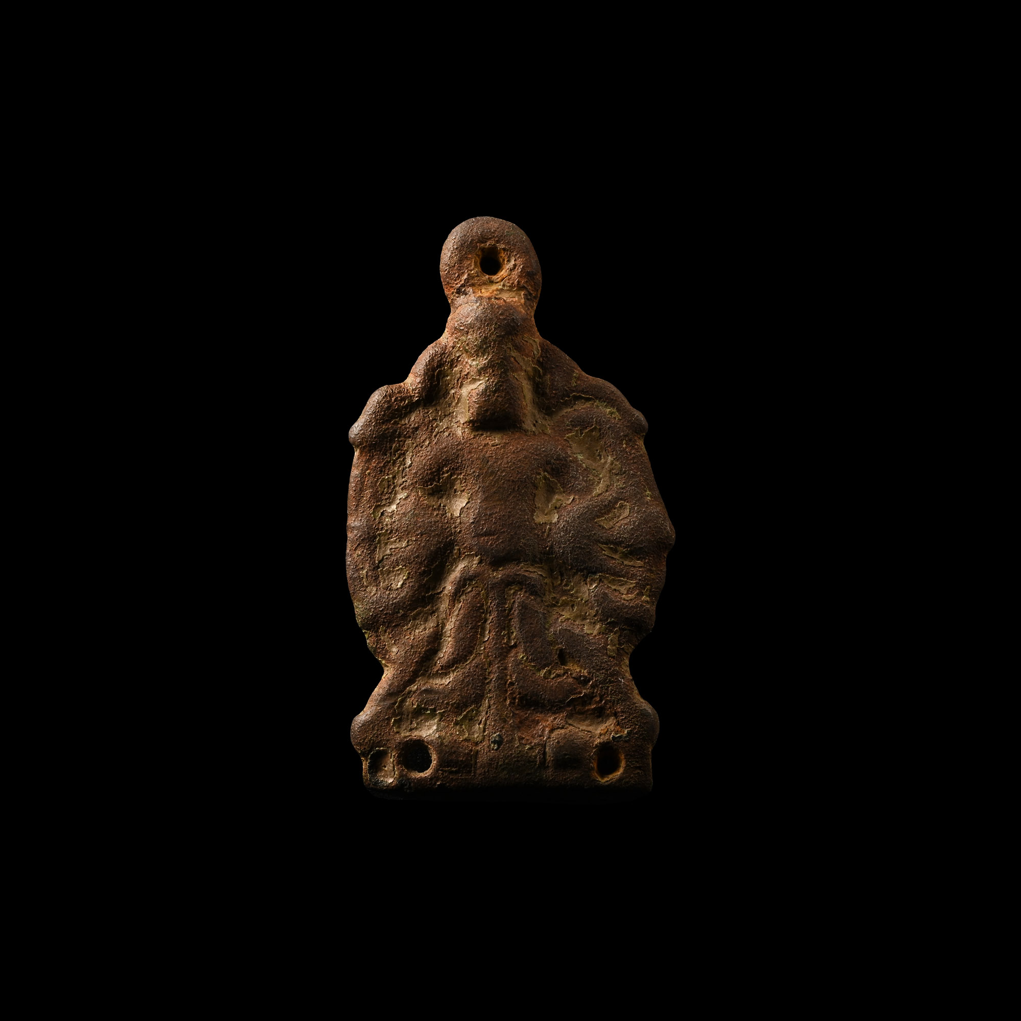 Anglo-Scandinavian Viking Bronze Stirrup Apex Mount with Odin Bound by Serpents