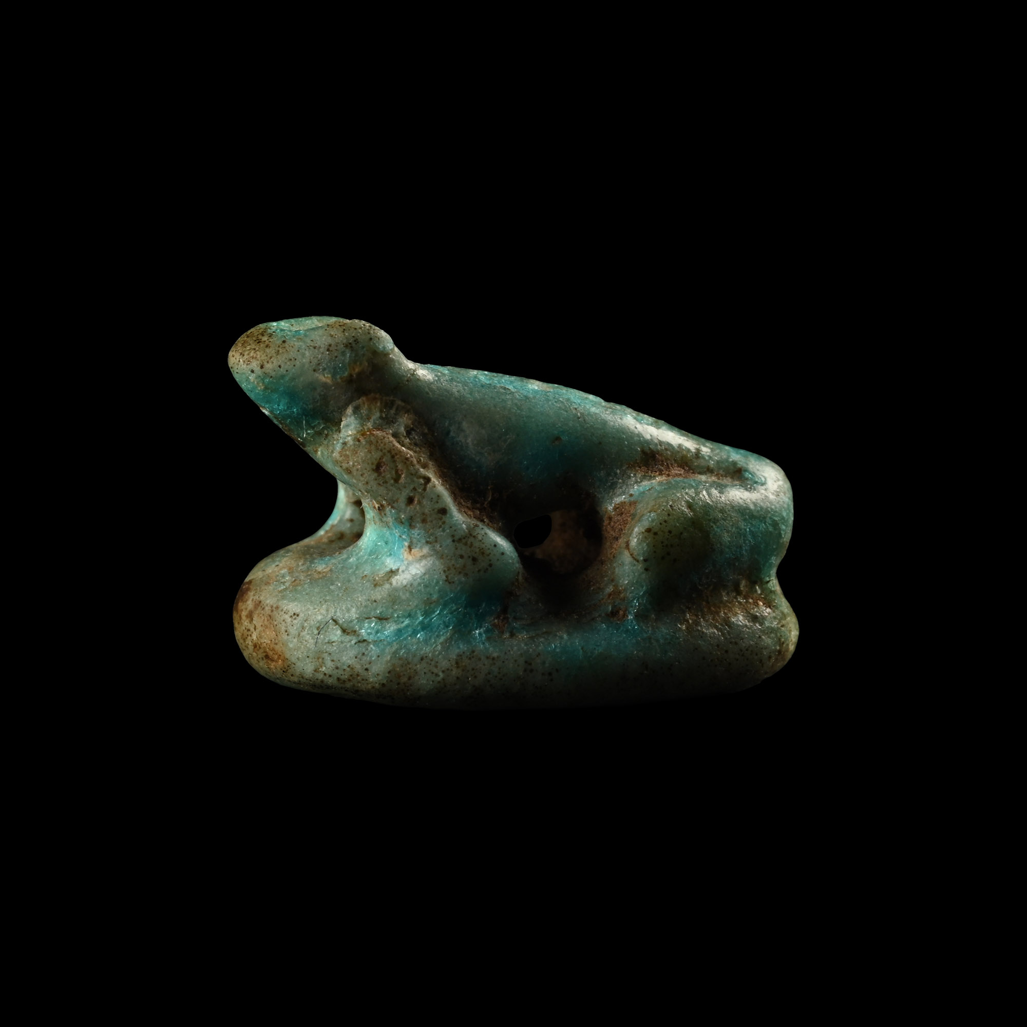Egyptian Faience Frog Scaraboid